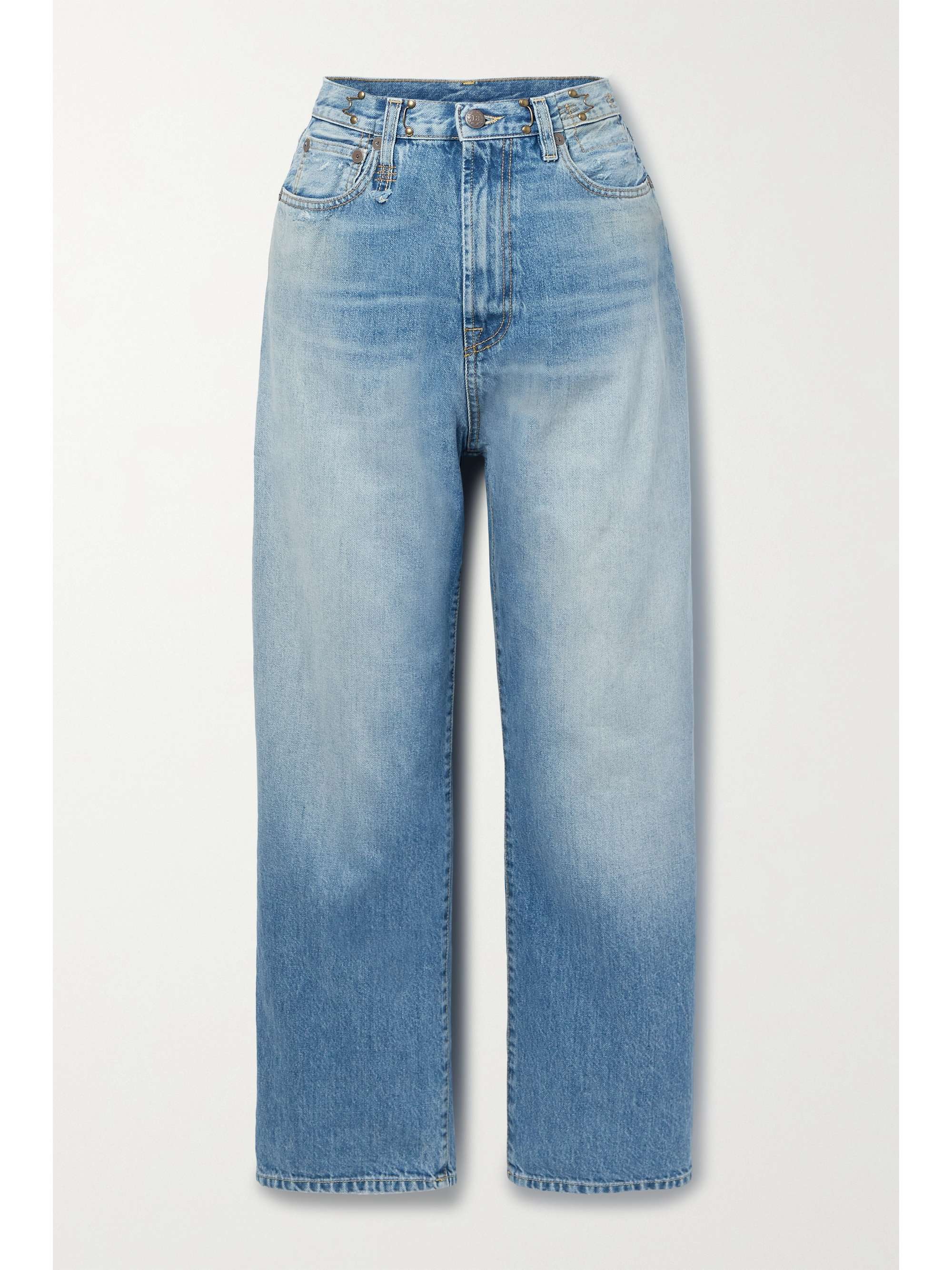 Light denim Convertible boyfriend jeans 