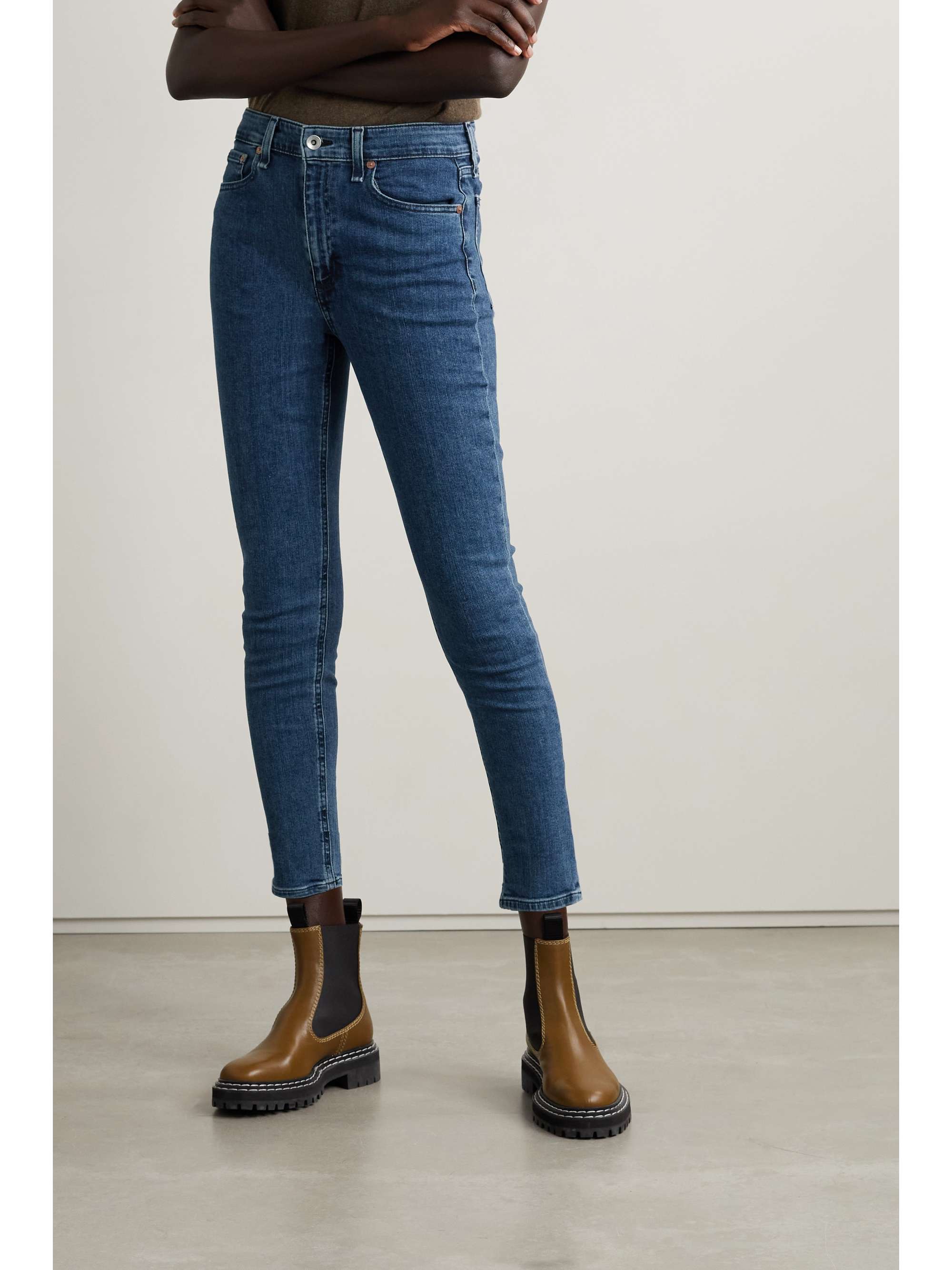 Mid denim Nina high-rise skinny jeans 