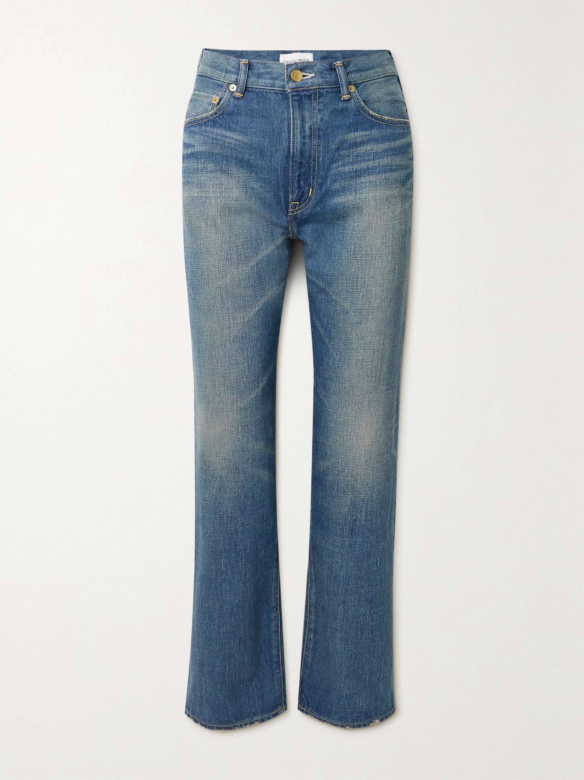 high-rise straight-leg jeans | TU 