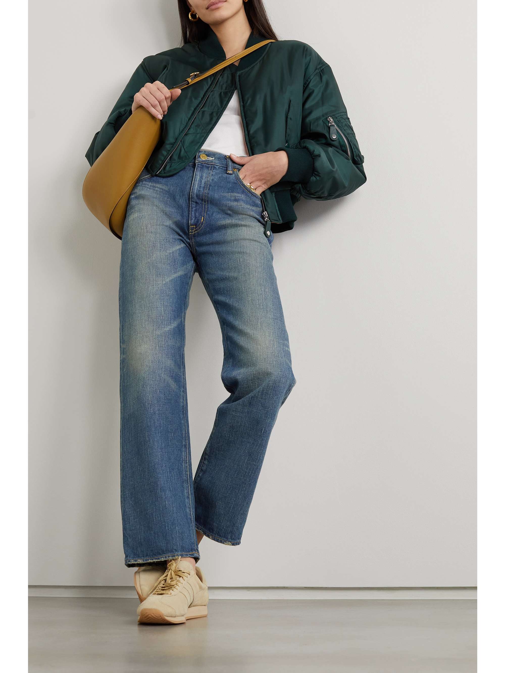 high-rise straight-leg jeans | TU 