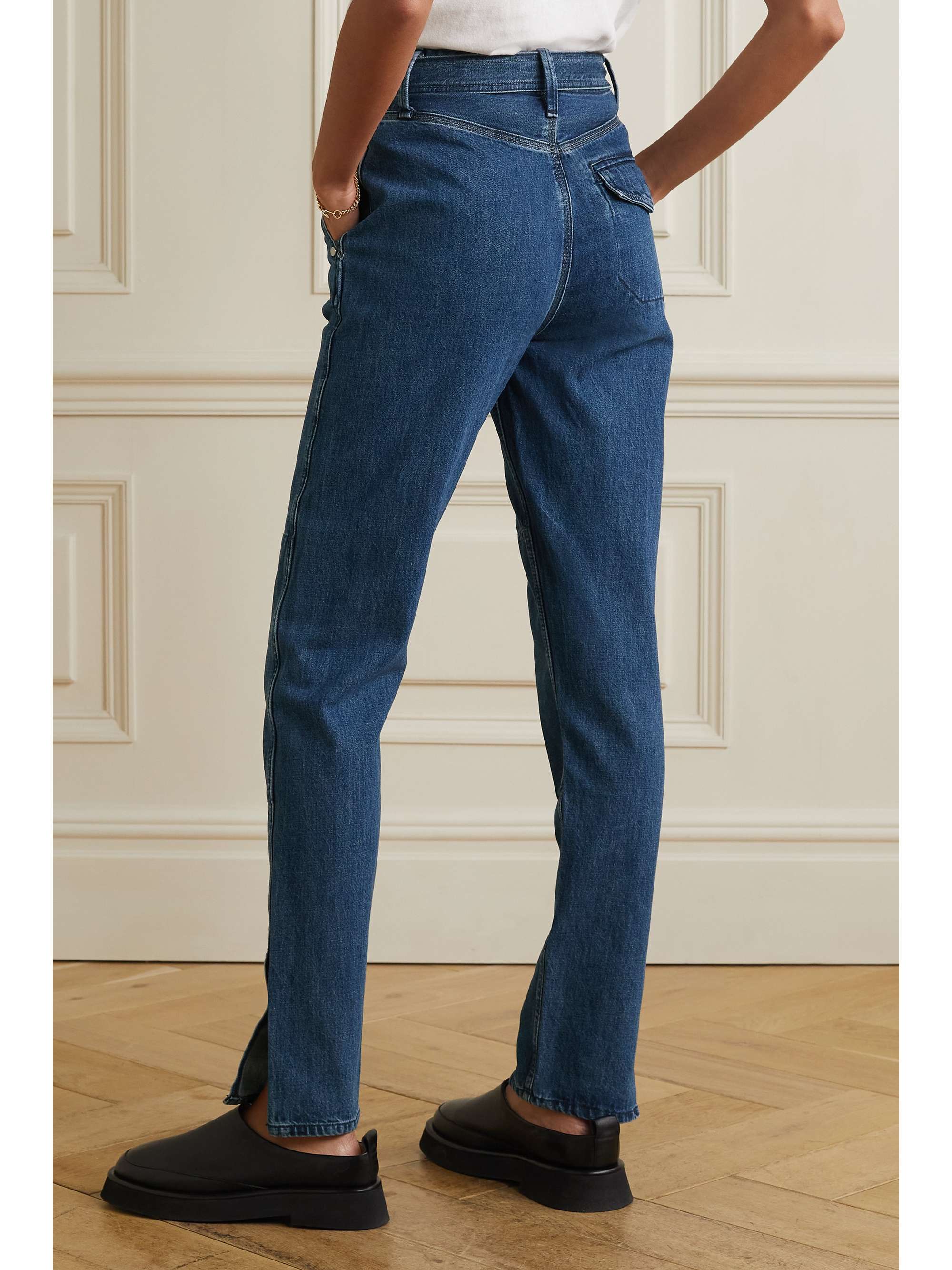 RAG & BONE Mia belted high-rise straight-leg jeans