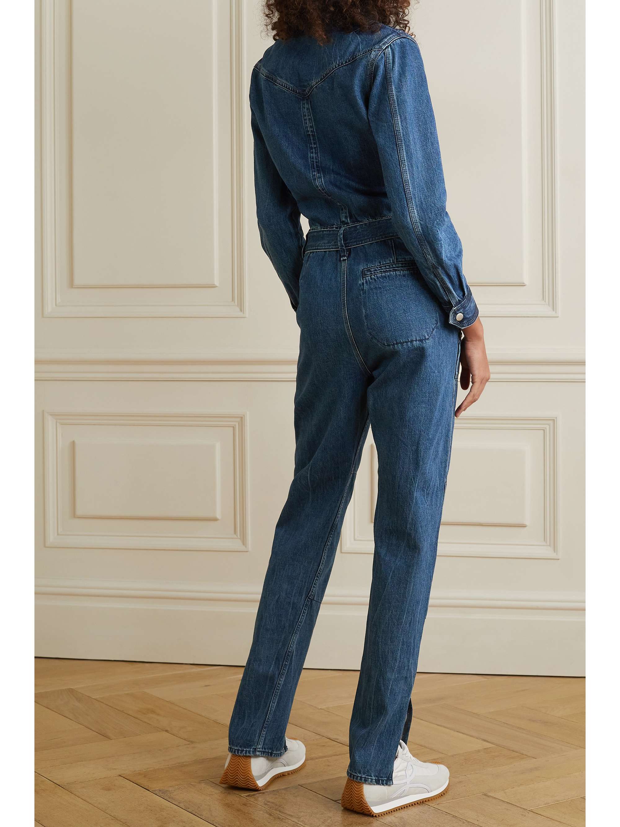 RAG & BONE Mia 配腰带牛仔连身裤