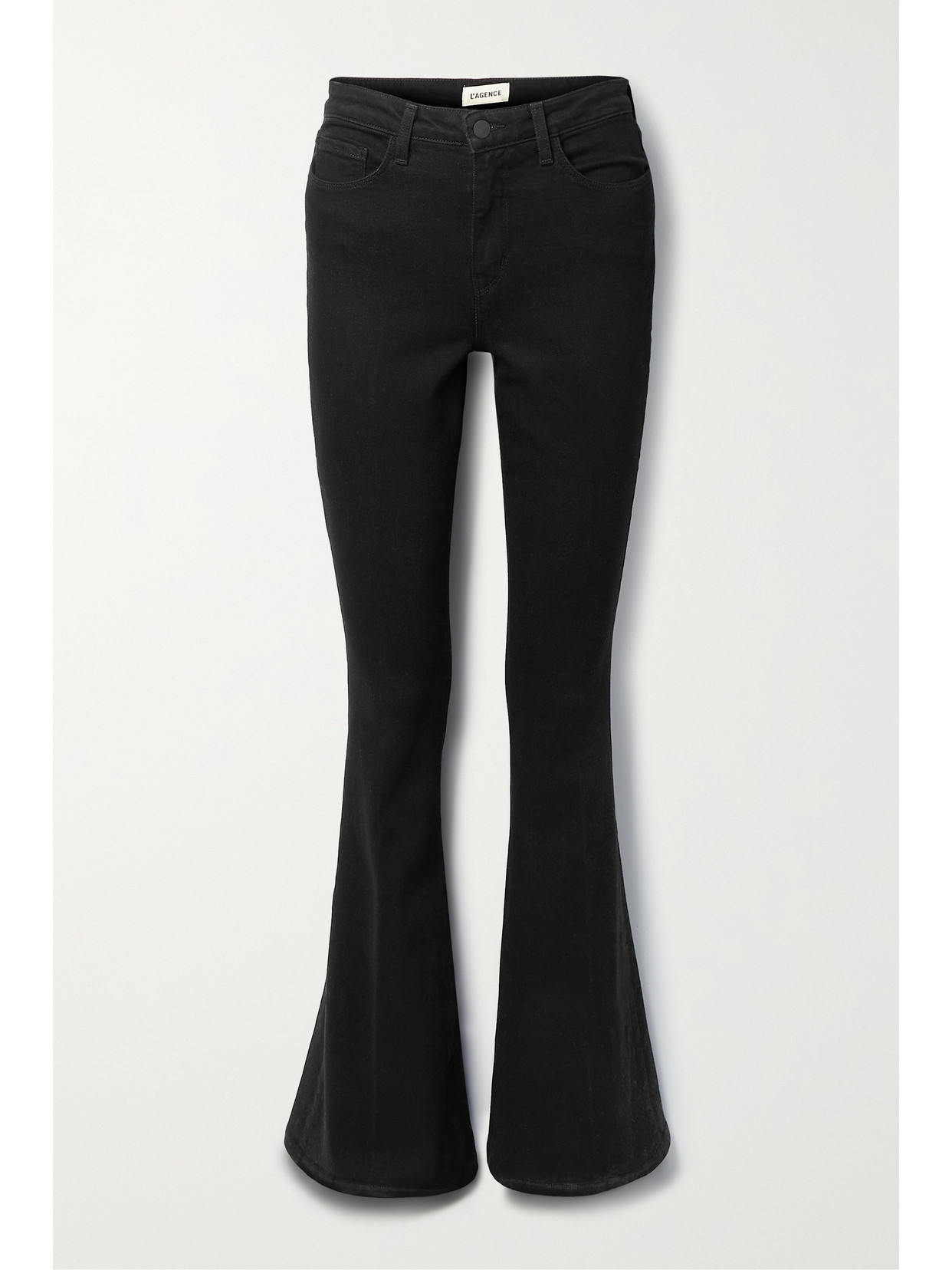 Shop L Agence Marty High-rise Flared Jeans In Black