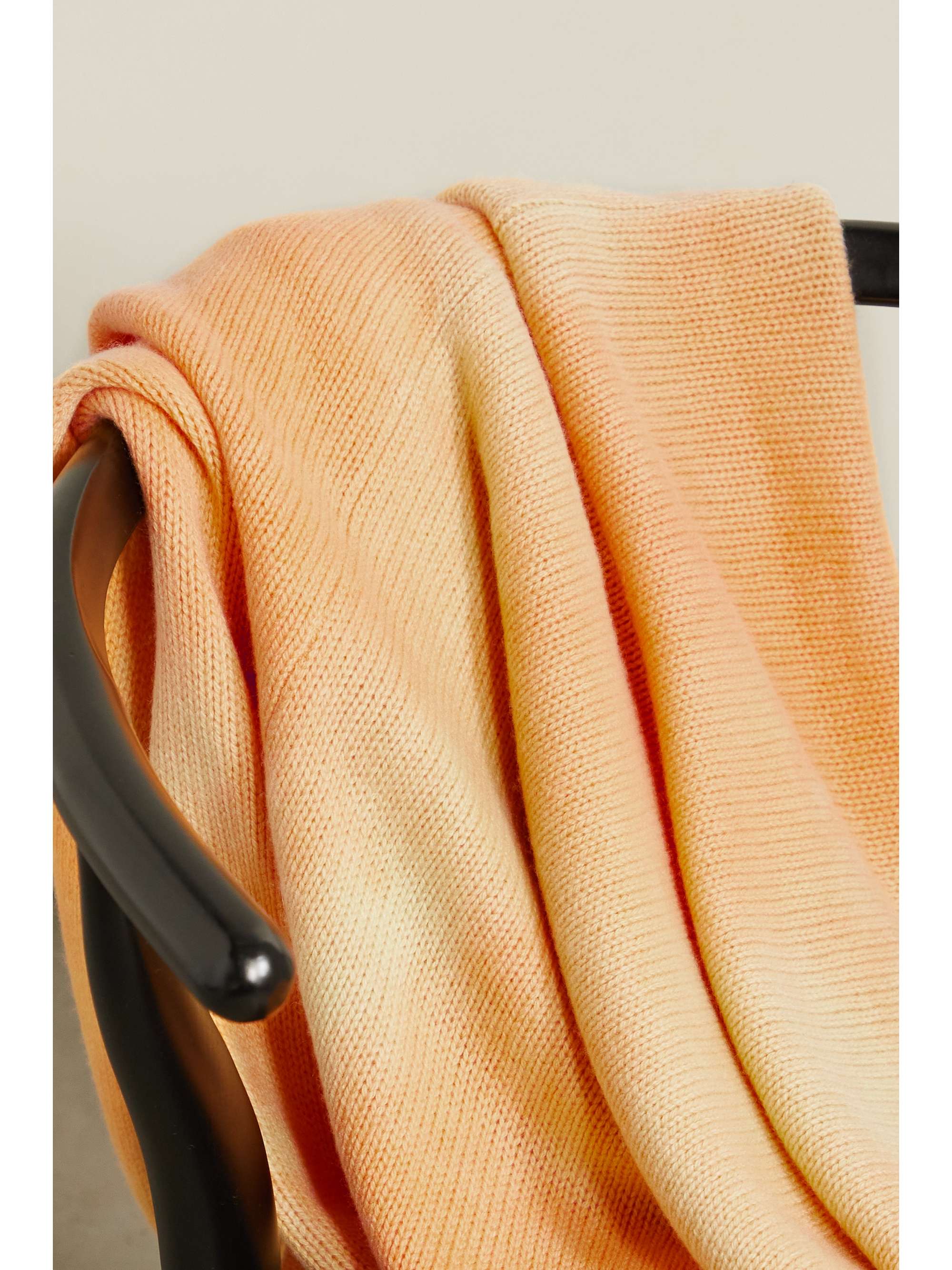 THE ELDER STATESMAN Tie-dyed cashmere blanket