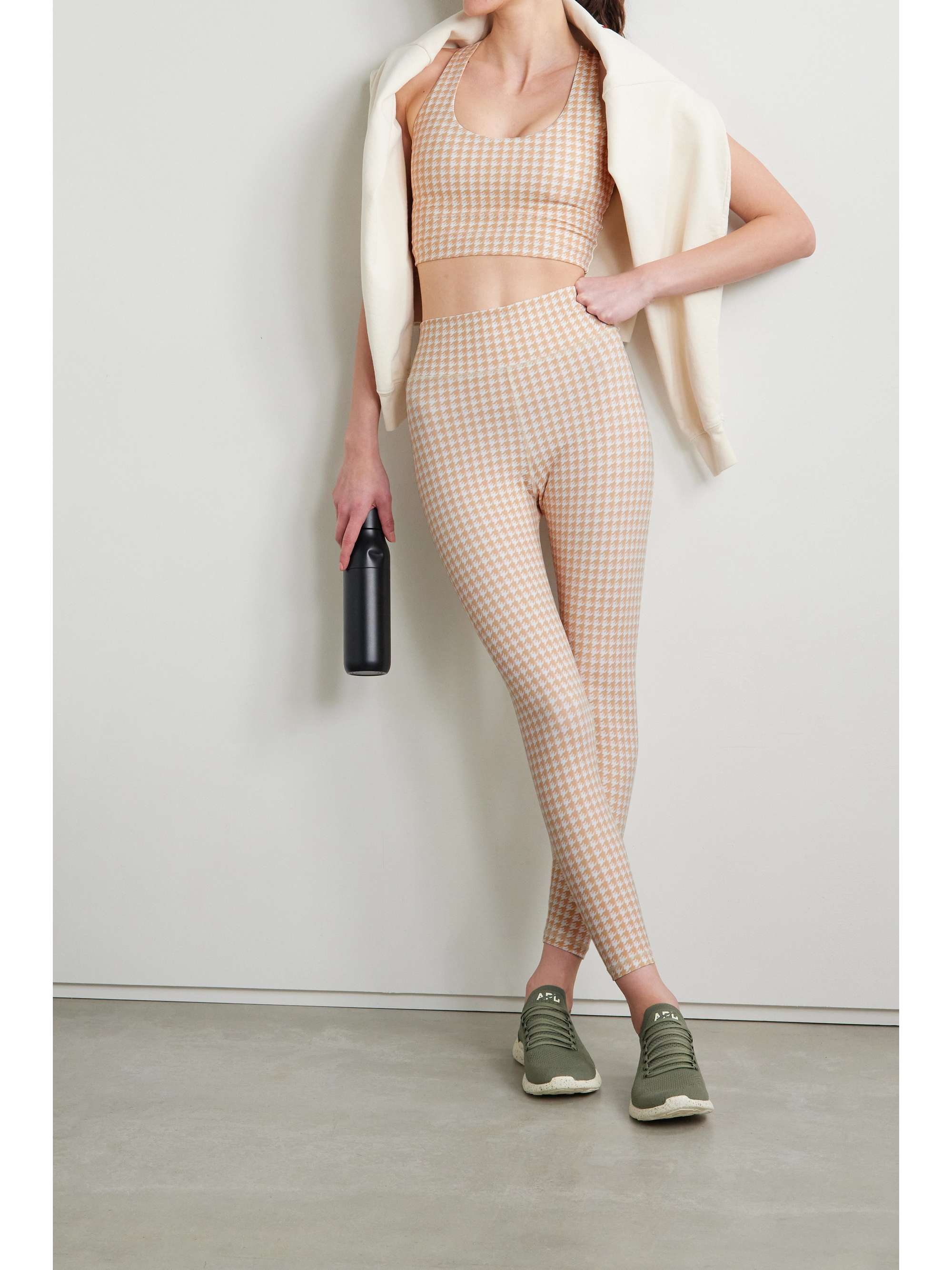THE UPSIDE Dance houndstooth stretch leggings