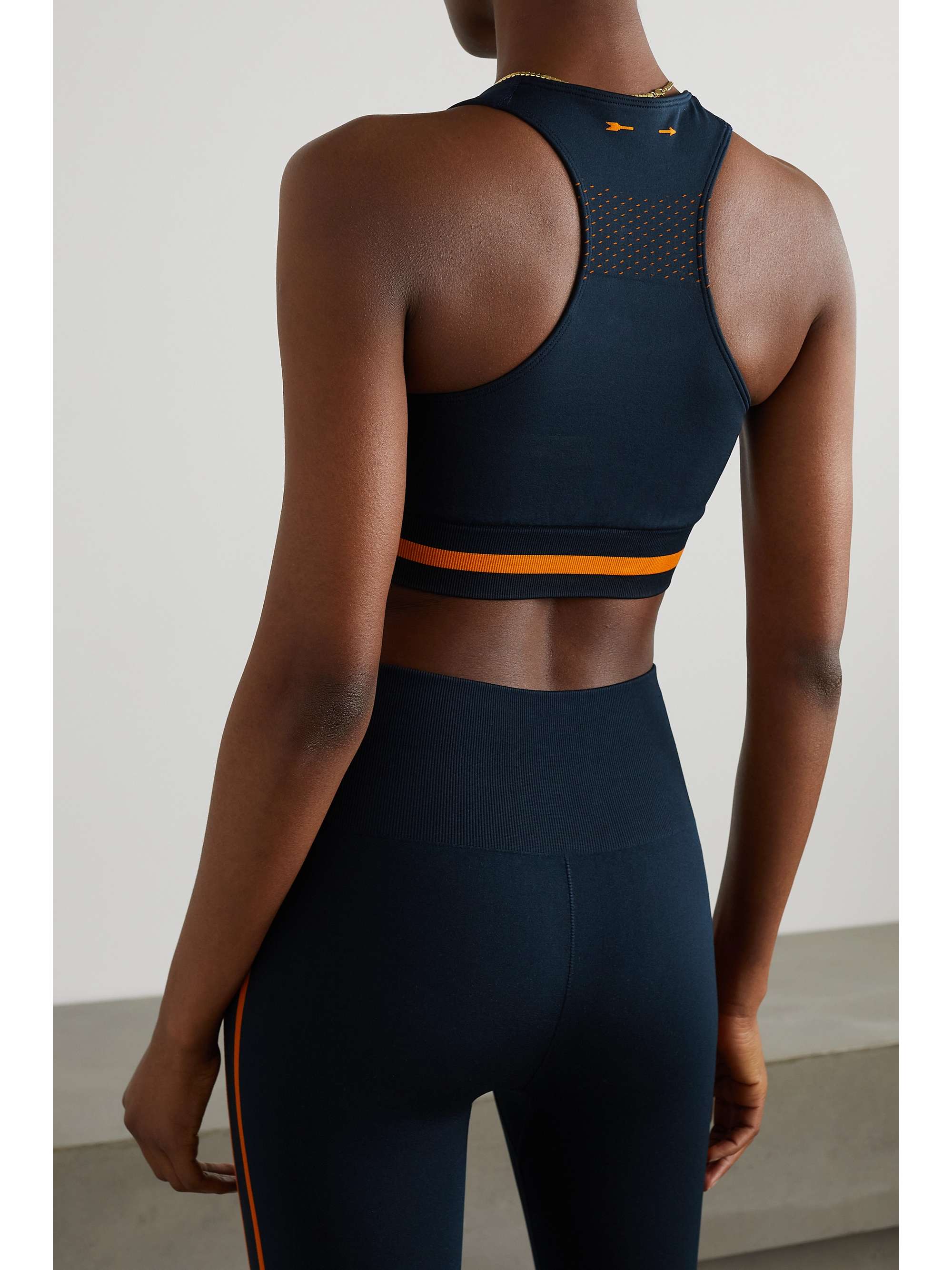 THE UPSIDE Mia striped stretch sports bra