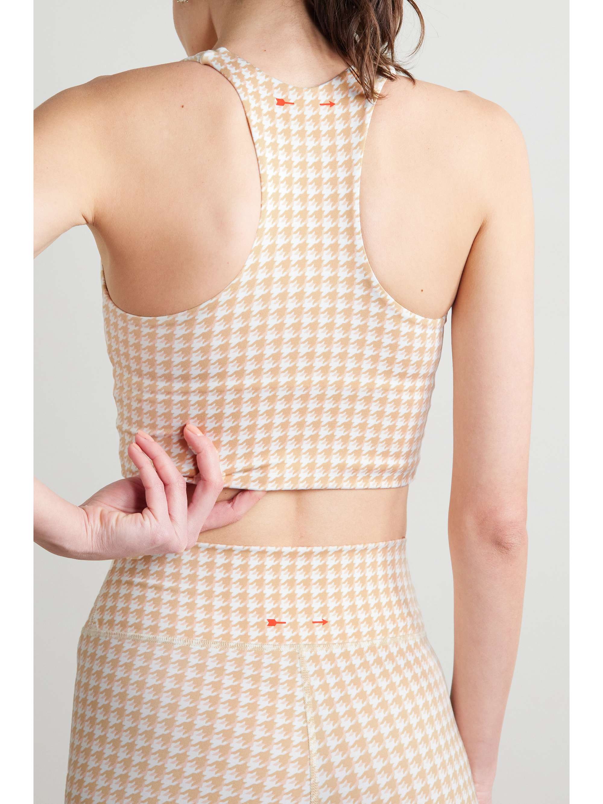 THE UPSIDE Margot Sport-BH aus Stretch-Material mit Hahnentrittmuster