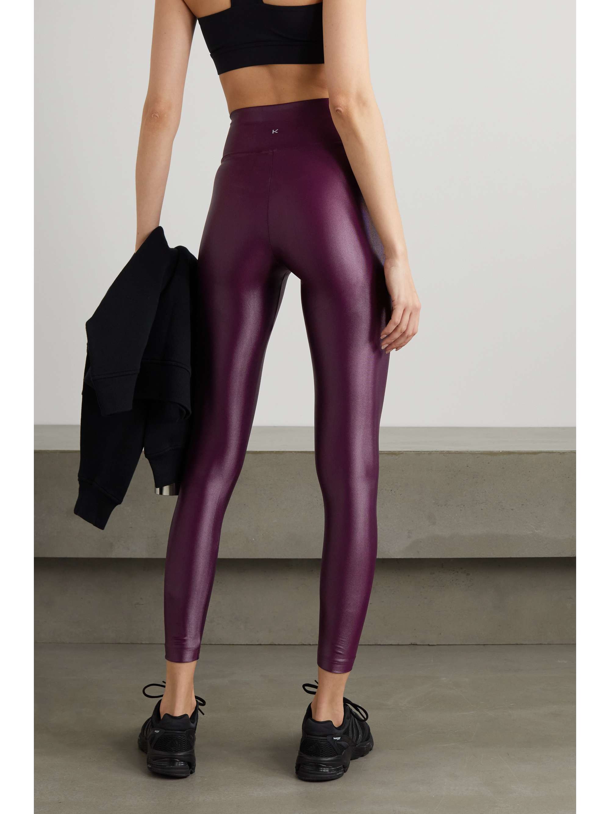 Merlot Lustrous stretch leggings 