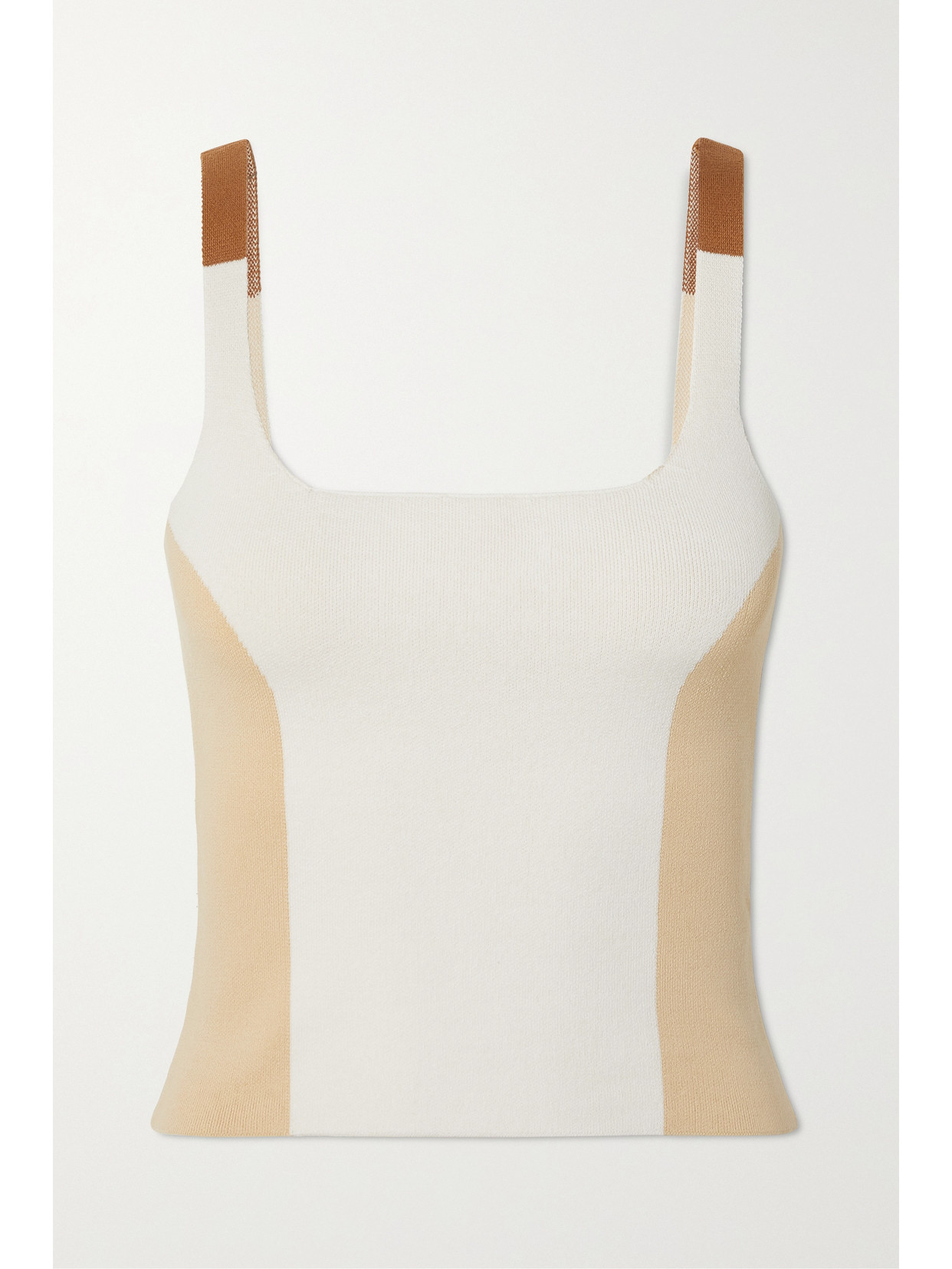 Net Sustain Color-block Stretch-organic Cotton Tank