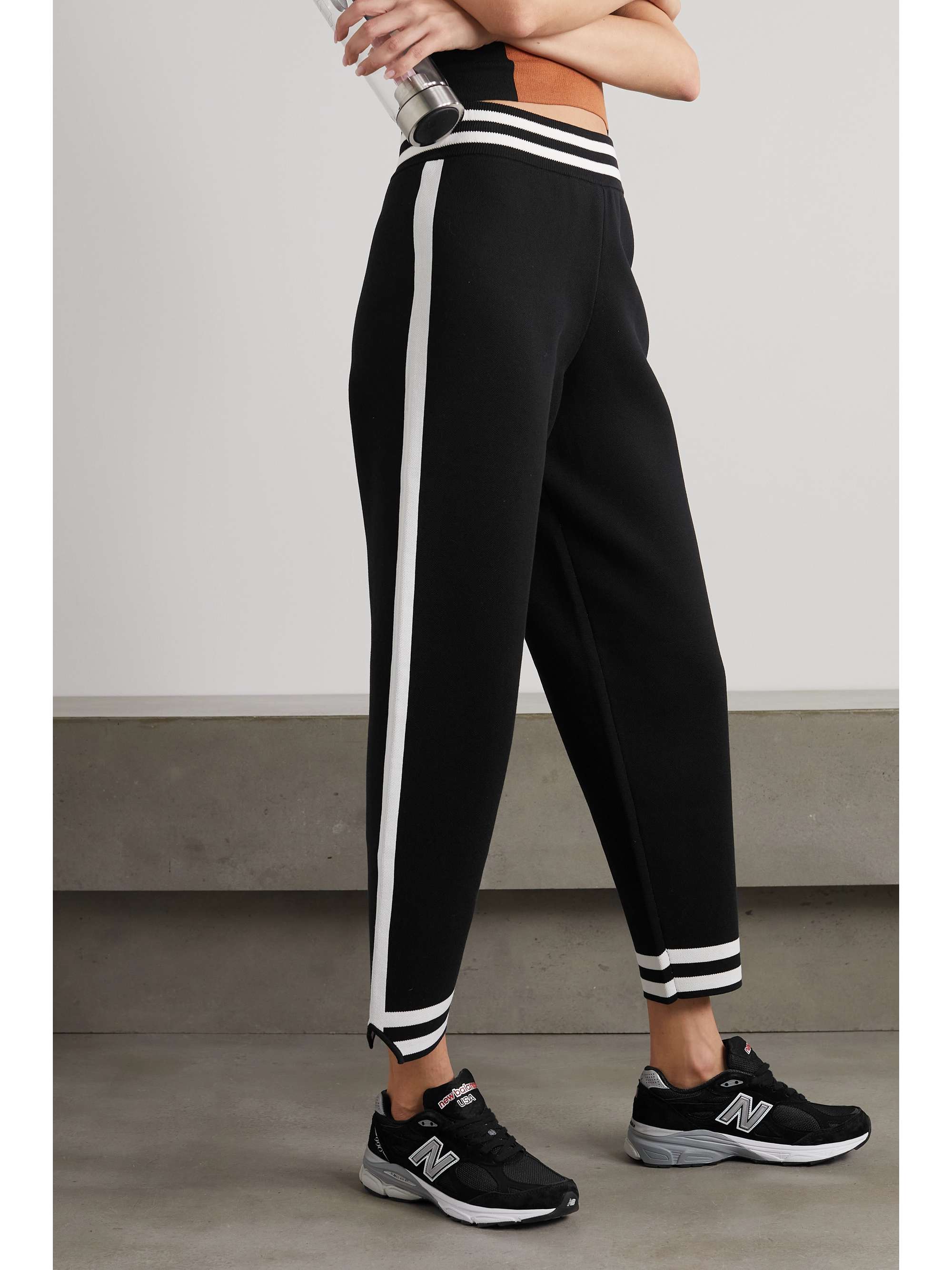 NAGNATA + NET SUSTAIN Romeo striped organic cottonblend track pants