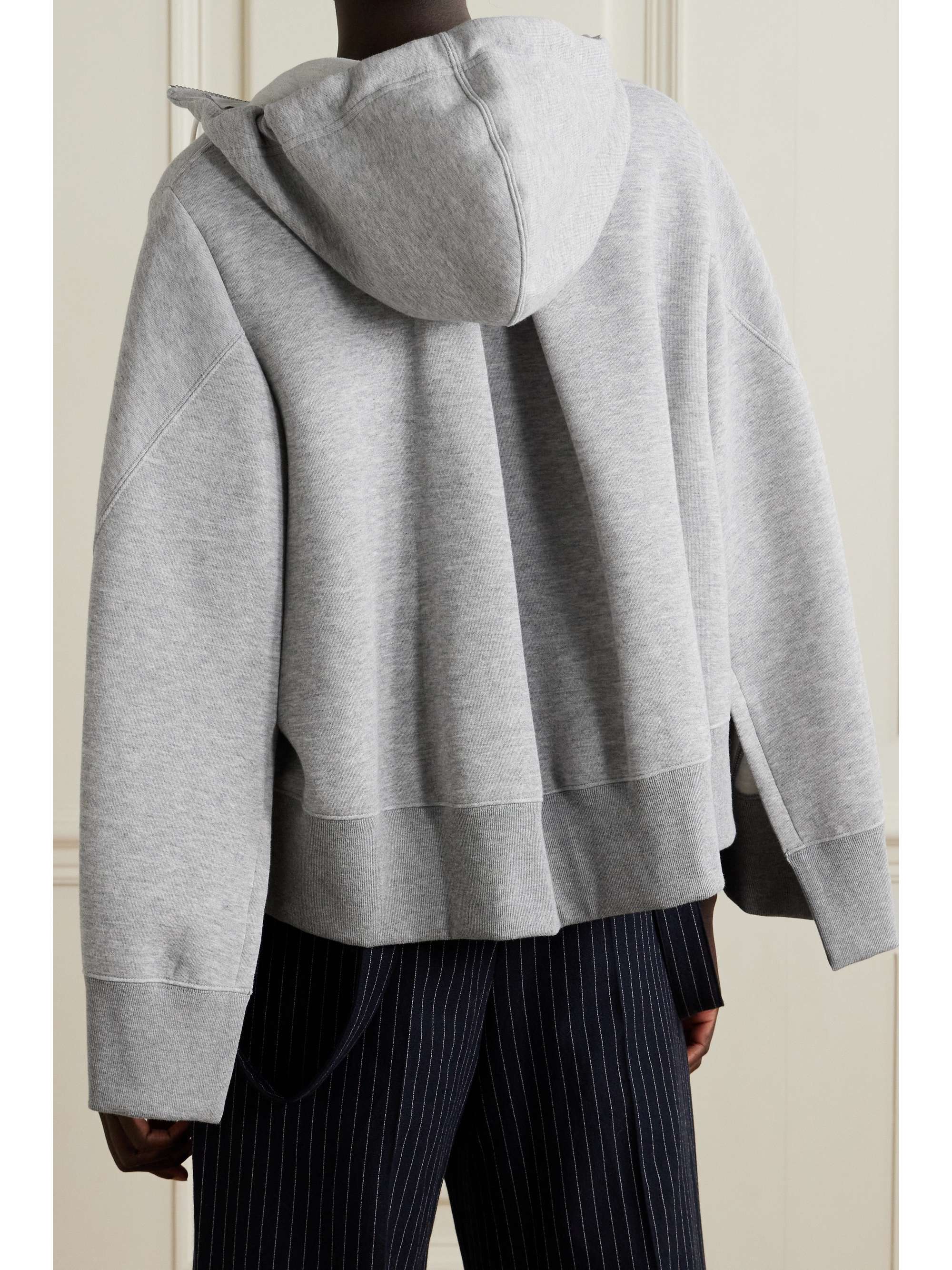 SACAI Cottonblend jersey hoodie NETAPORTER KR