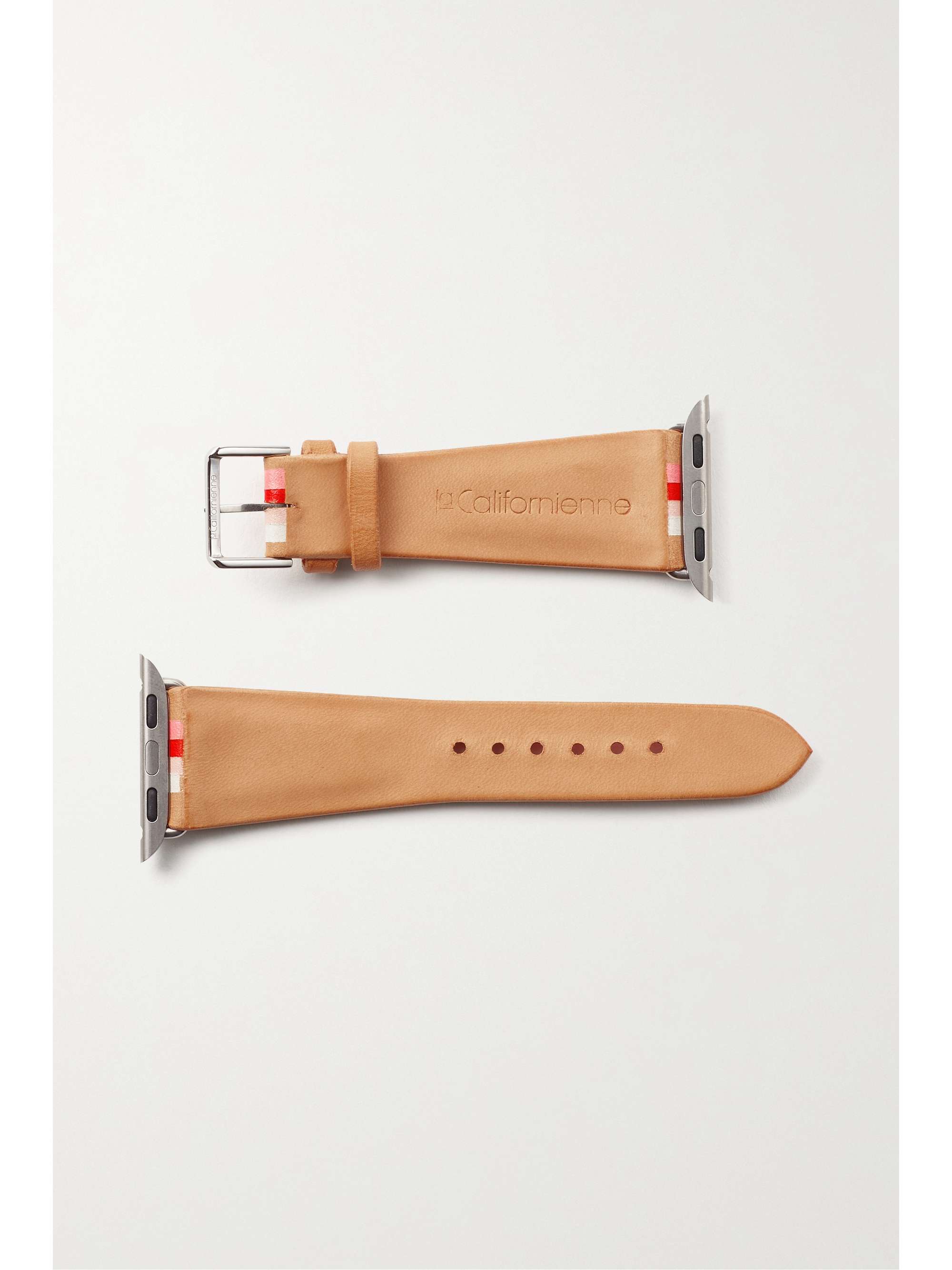 LA CALIFORNIENNE Bracelet de montre en cuir à rayures