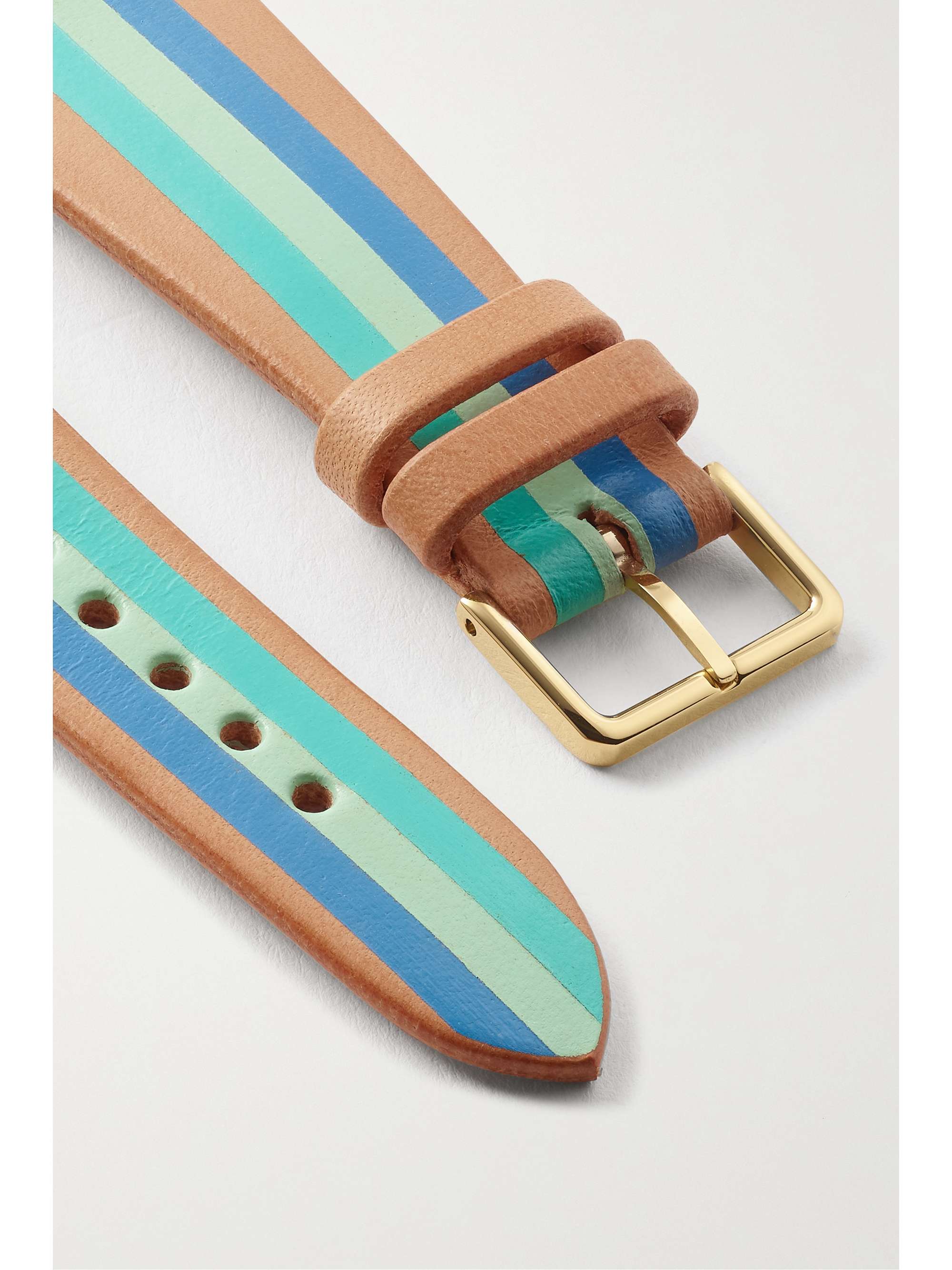 LA CALIFORNIENNE Bracelet de montre en cuir à rayures