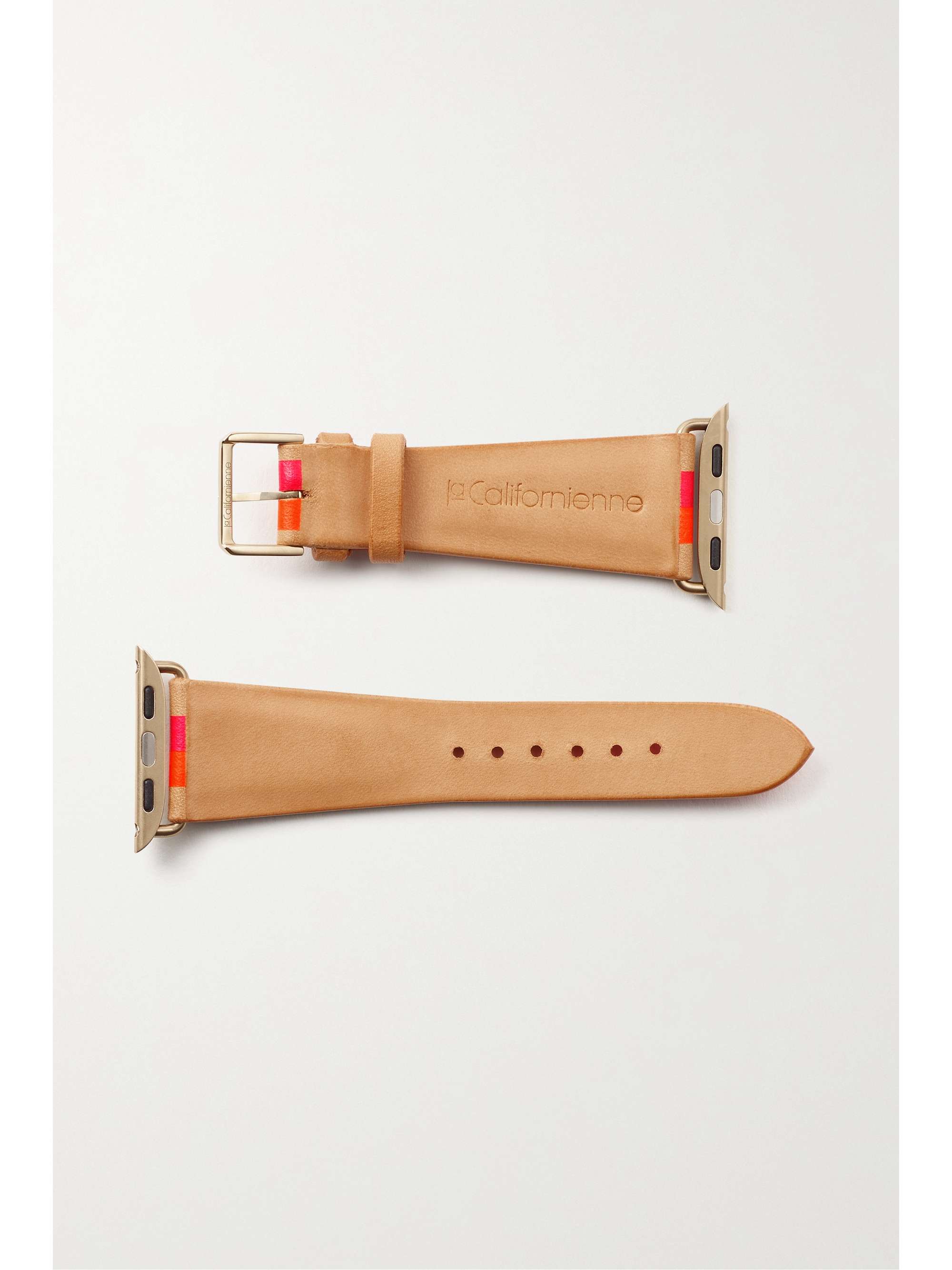 LA CALIFORNIENNE Bracelet de montre en cuir à rayures
