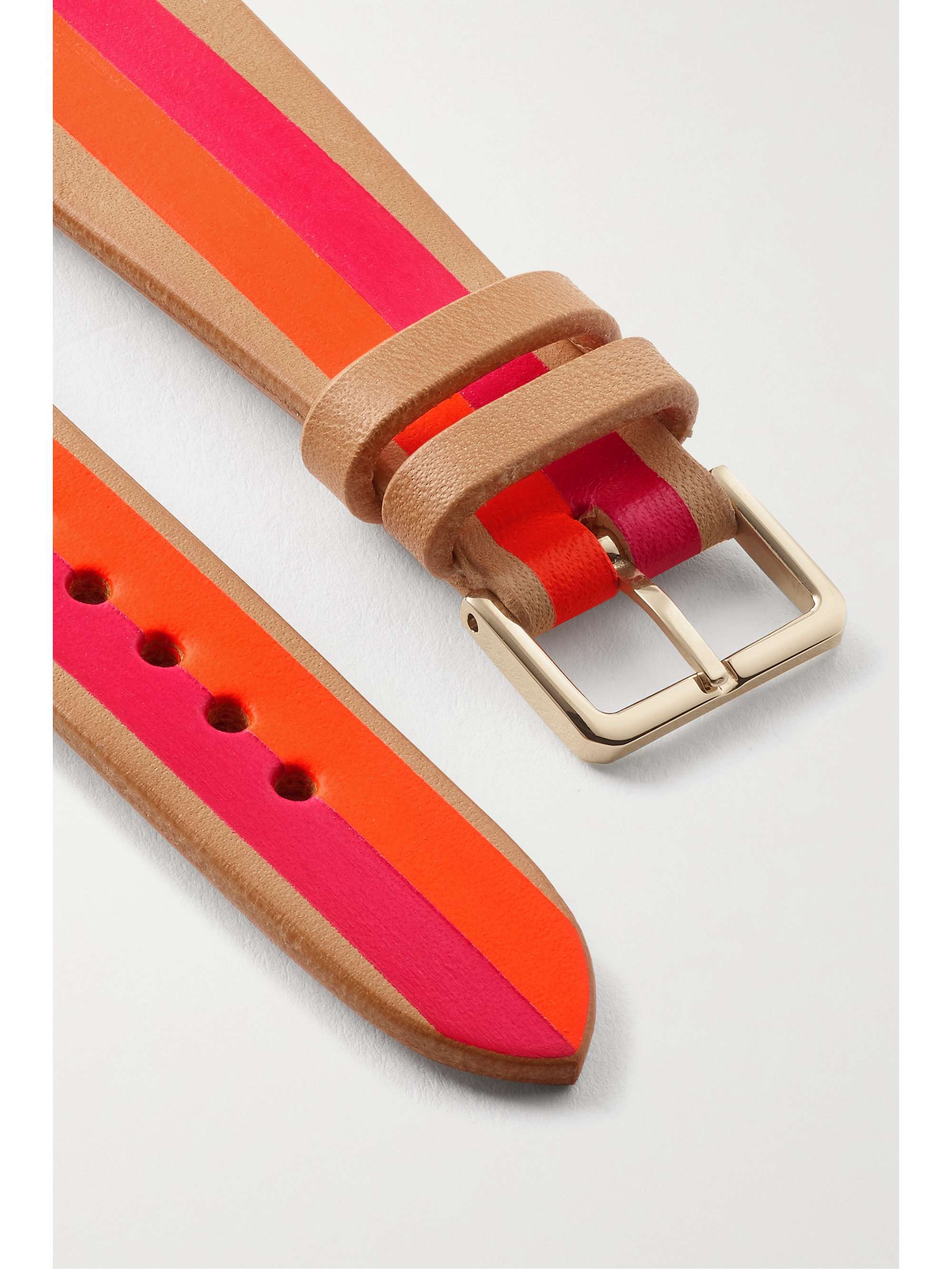 LA CALIFORNIENNE Bracelet de montre en cuir à rayures