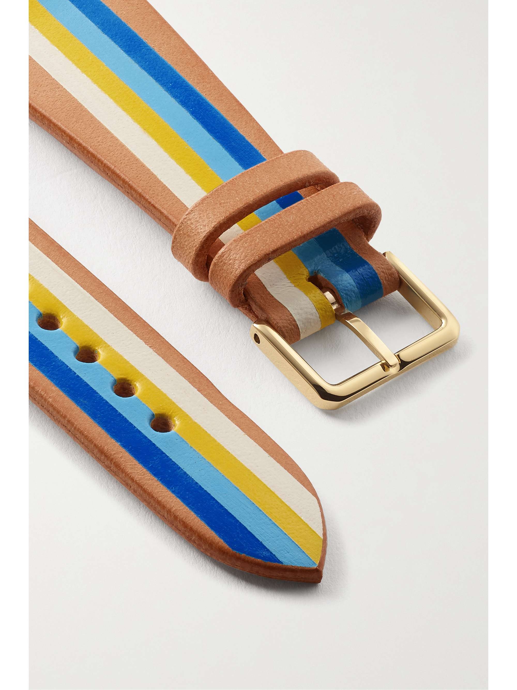 LA CALIFORNIENNE Striped leather watch strap