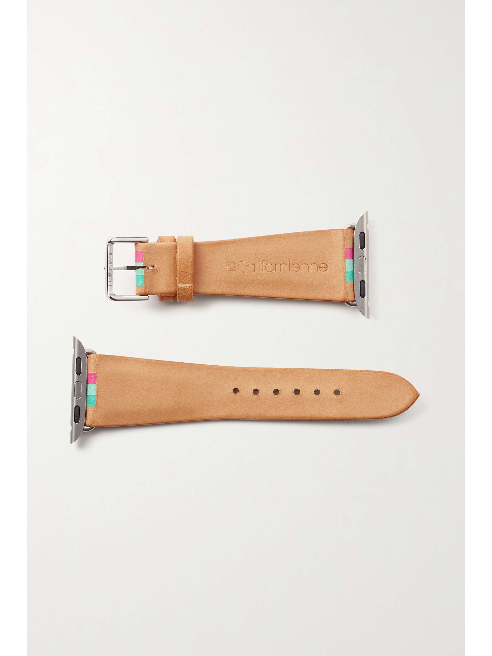 LA CALIFORNIENNE Bracelet de montre en cuir à rayures