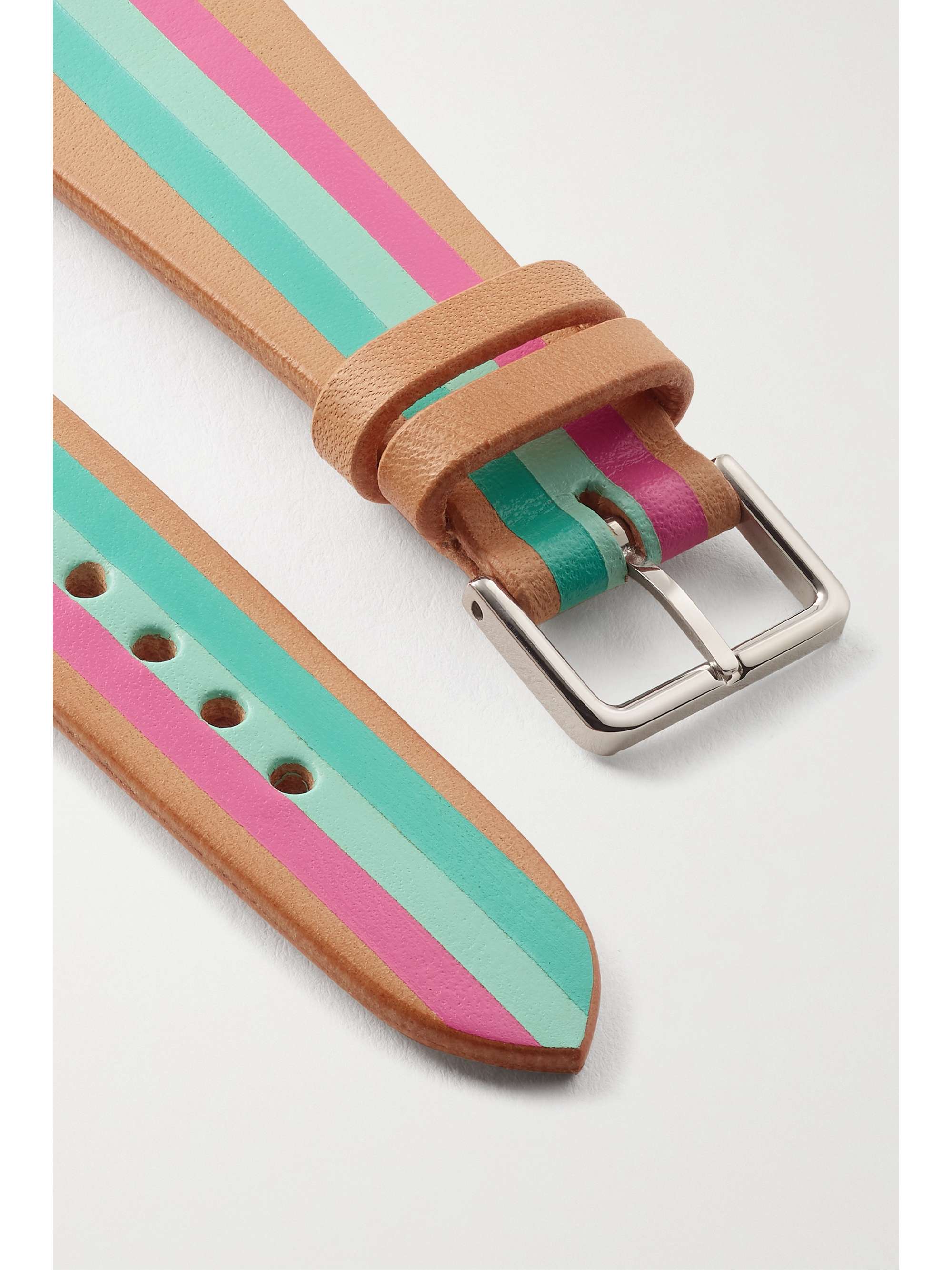 LA CALIFORNIENNE Bracelet de montre en cuir à rayures