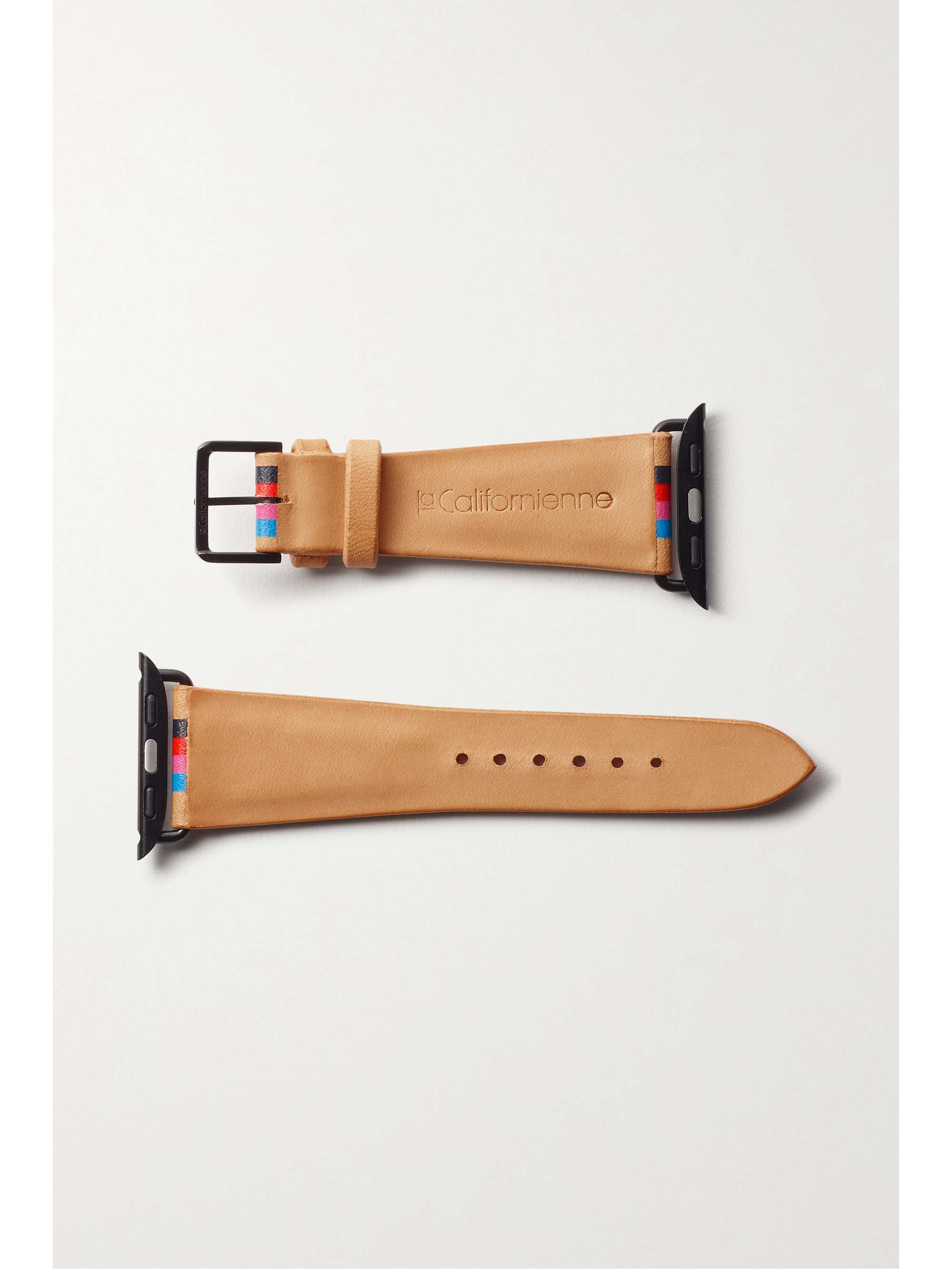 LA CALIFORNIENNE Bracelet de montre en cuir à rayures