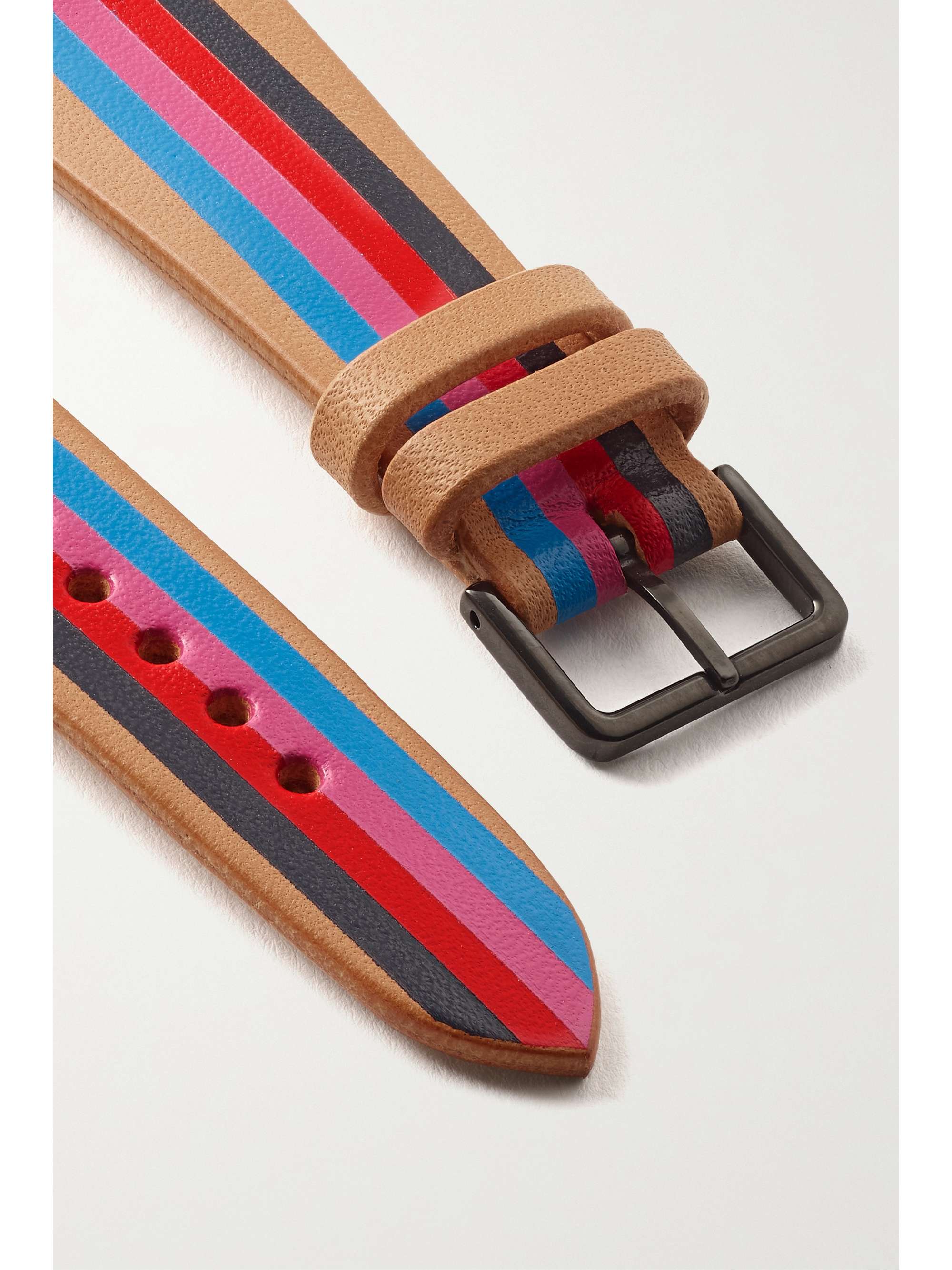 LA CALIFORNIENNE Bracelet de montre en cuir à rayures