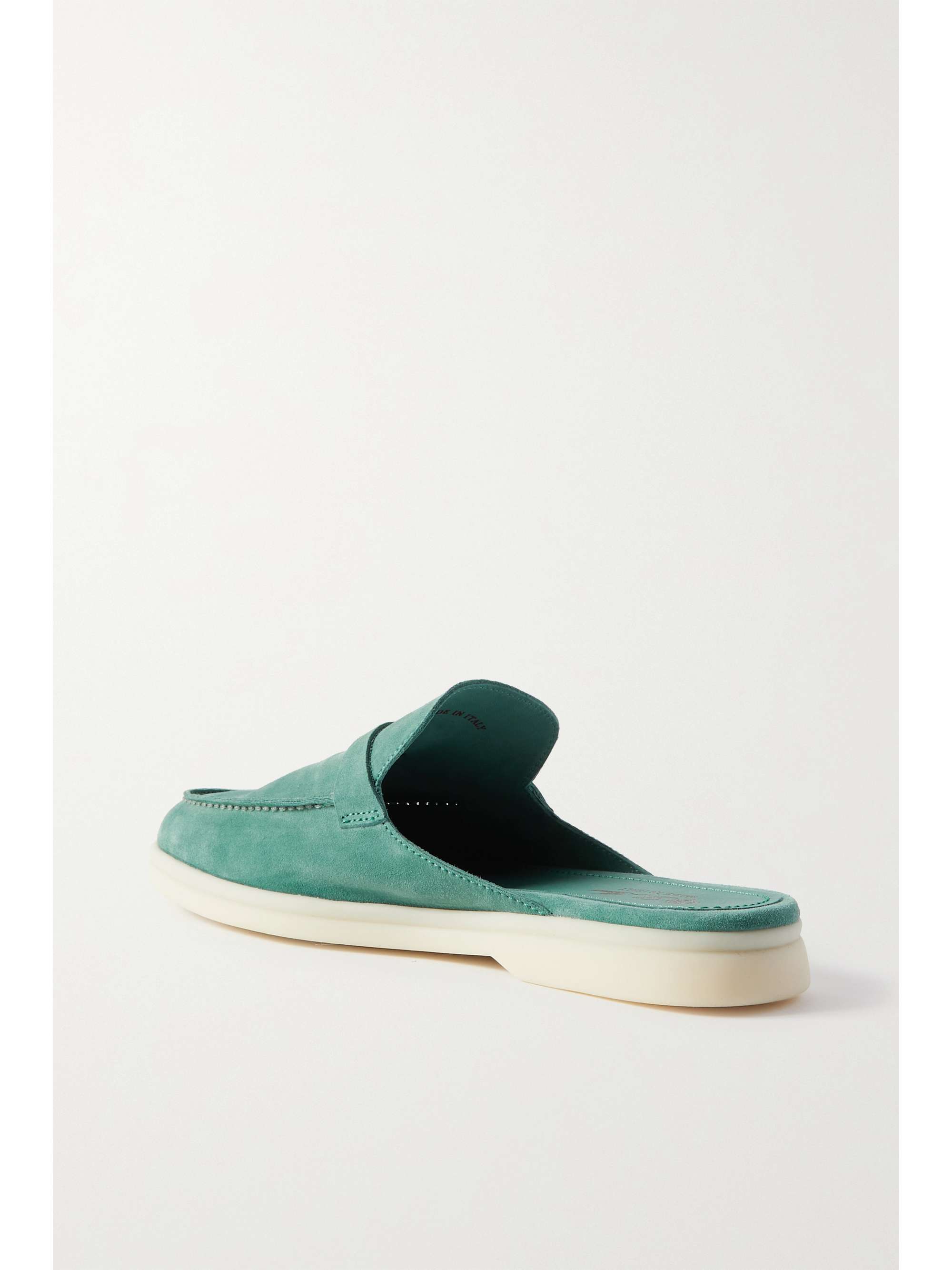 LORO PIANA Babouche Charms Walk suede slippers | NET-A-PORTER