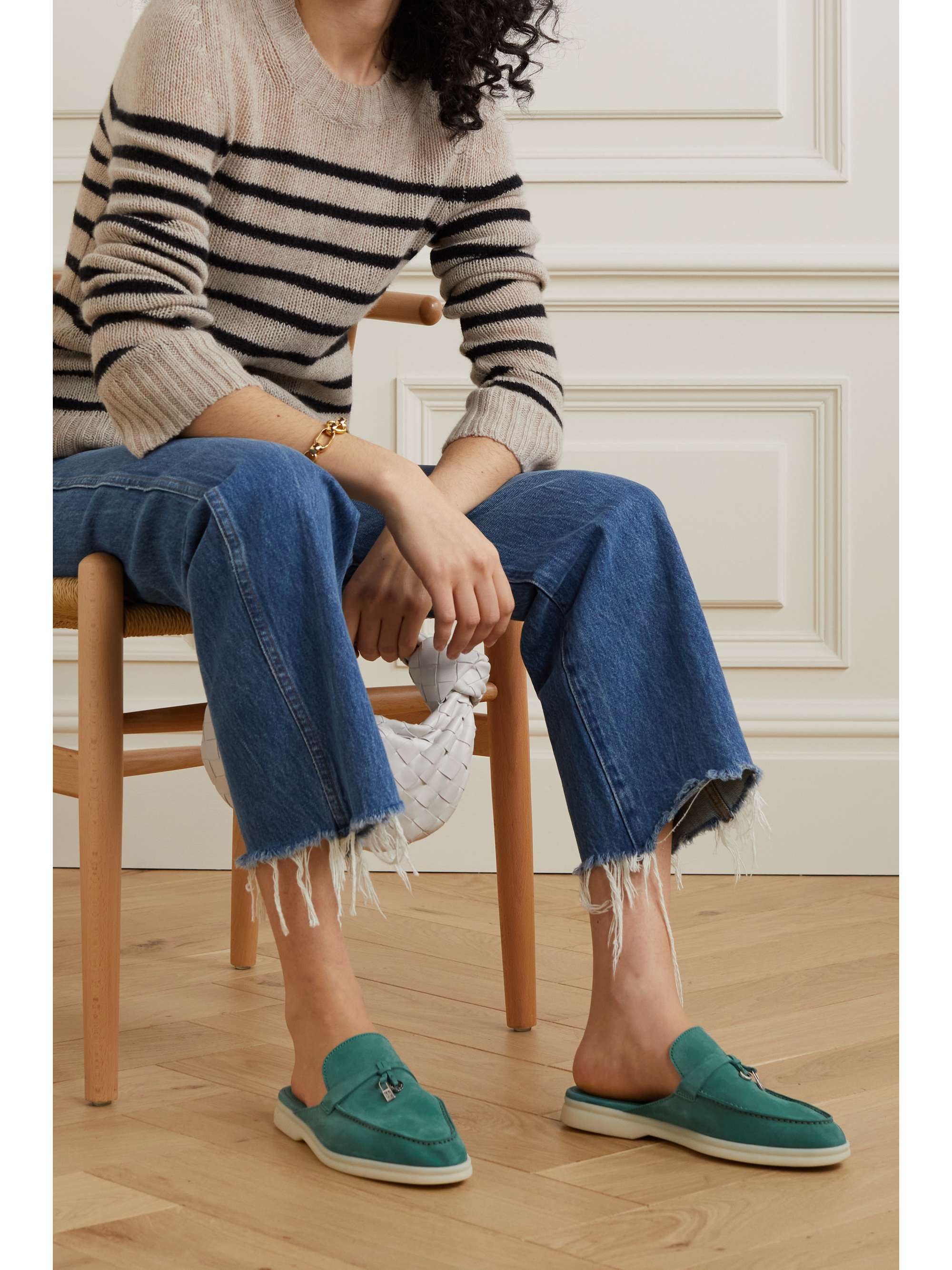 LORO PIANA Babouche Charms Walk suede slippers