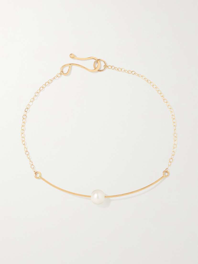 Melissa Joy Manning 14-karat Recycled Gold Pearl Bracelet