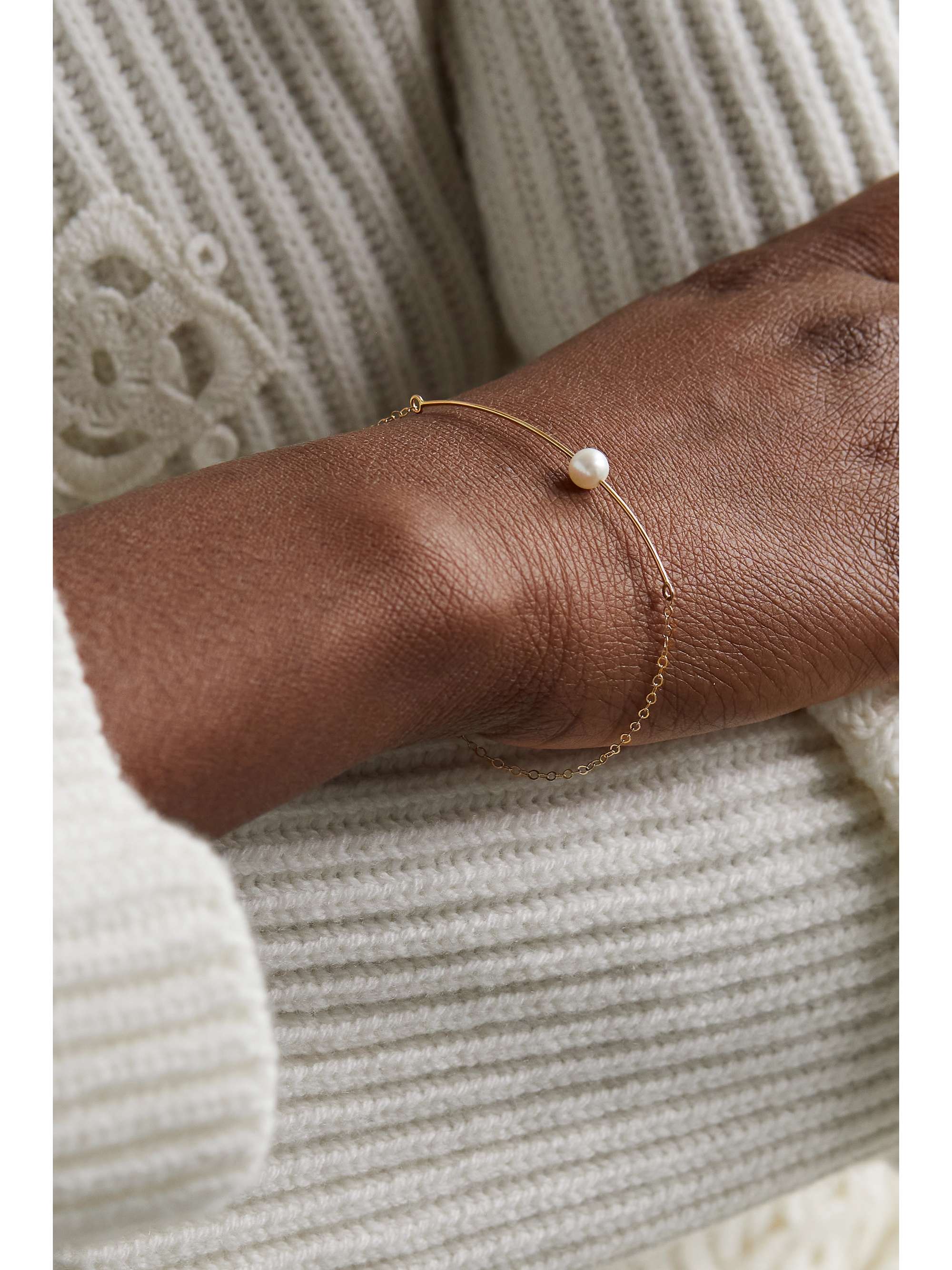 MELISSA JOY MANNING 14-karat recycled gold pearl bracelet