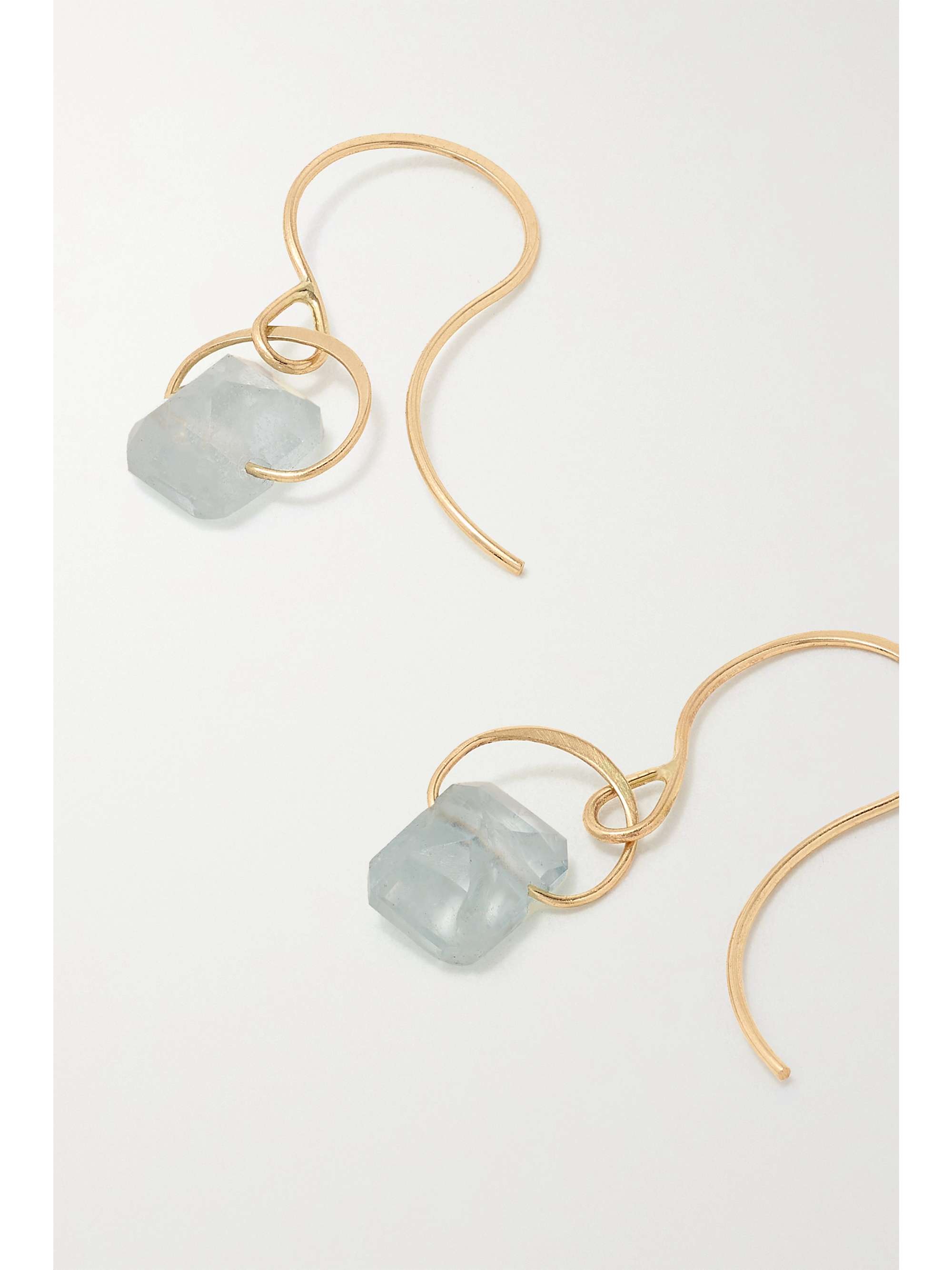 MELISSA JOY MANNING 14-karat recycled gold aquamarine earrings