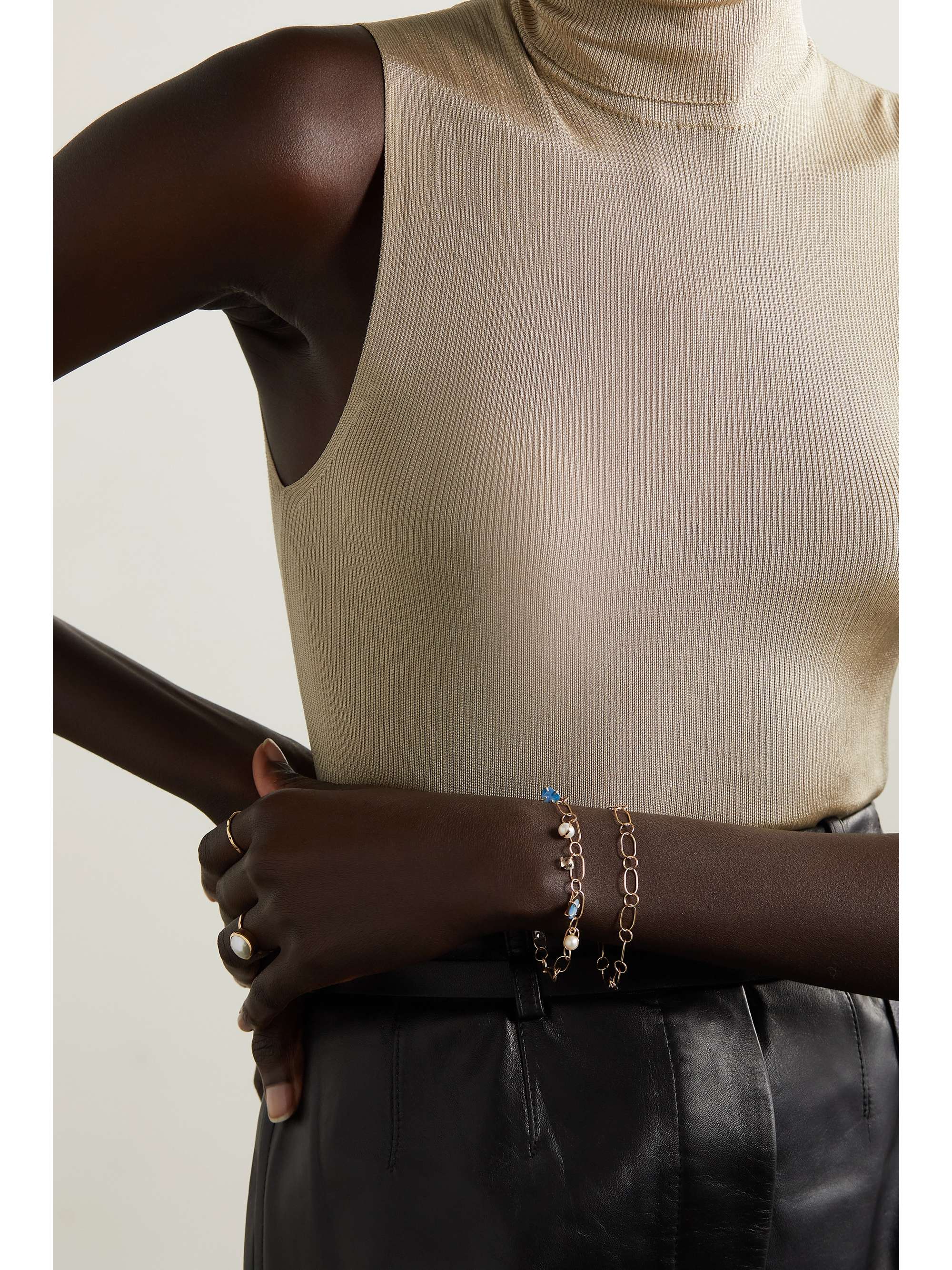MELISSA JOY MANNING 14-karat recycled gold multi-stone bracelet