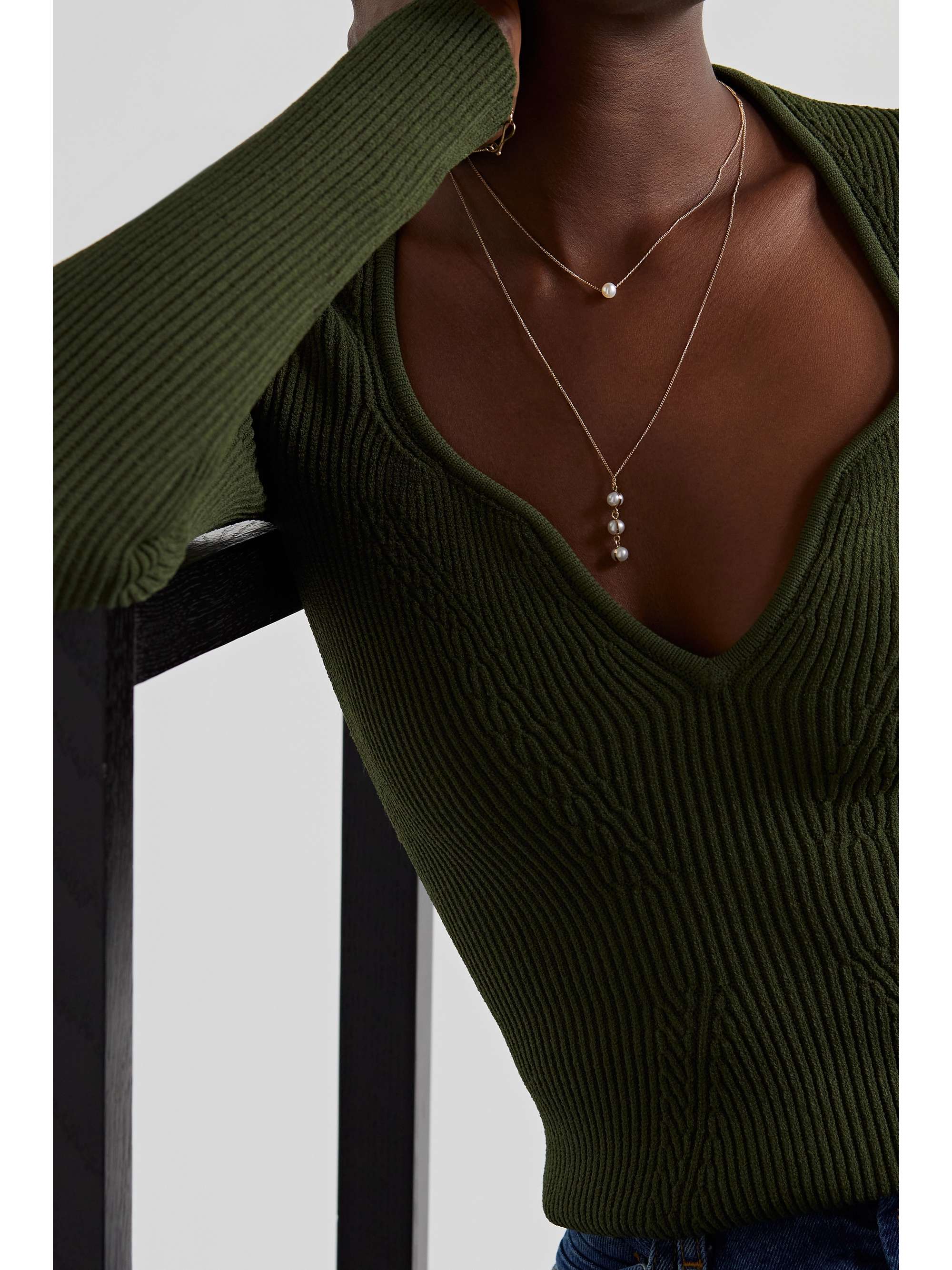 MELISSA JOY MANNING 14-karat recycled gold pearl necklace