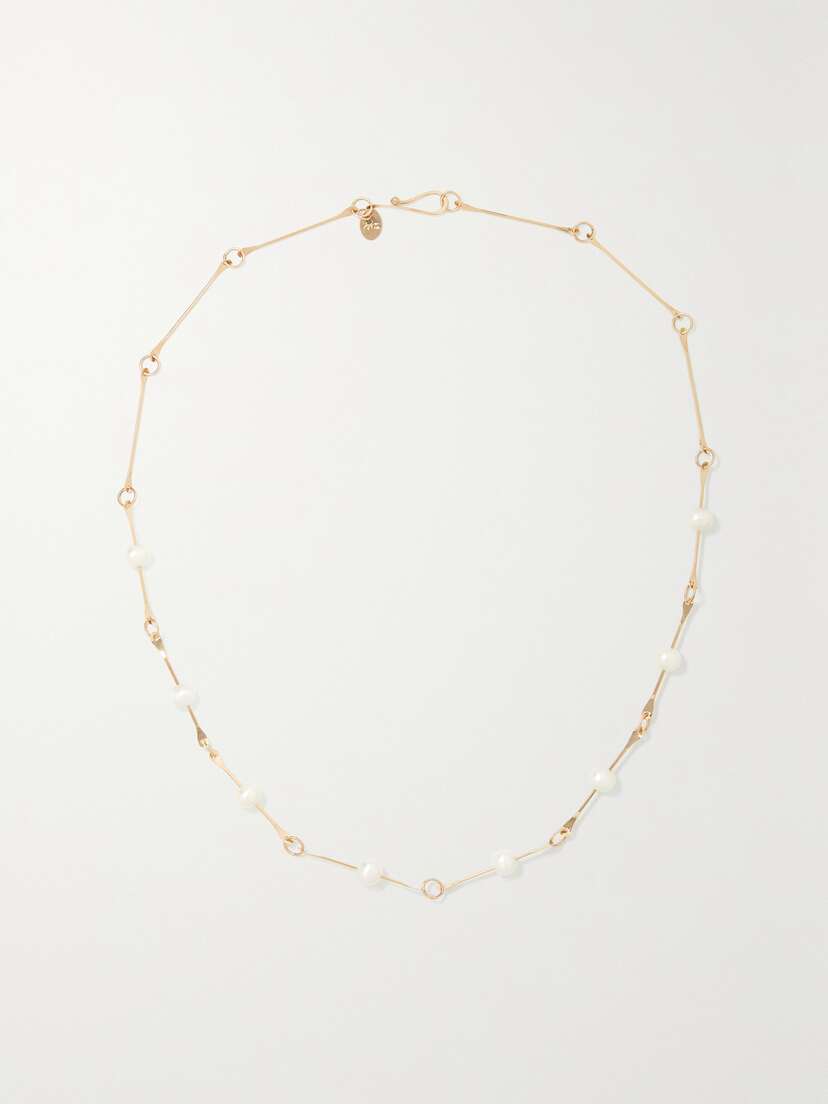Melissa Joy Manning 14-karat Recycled Gold Pearl Necklace