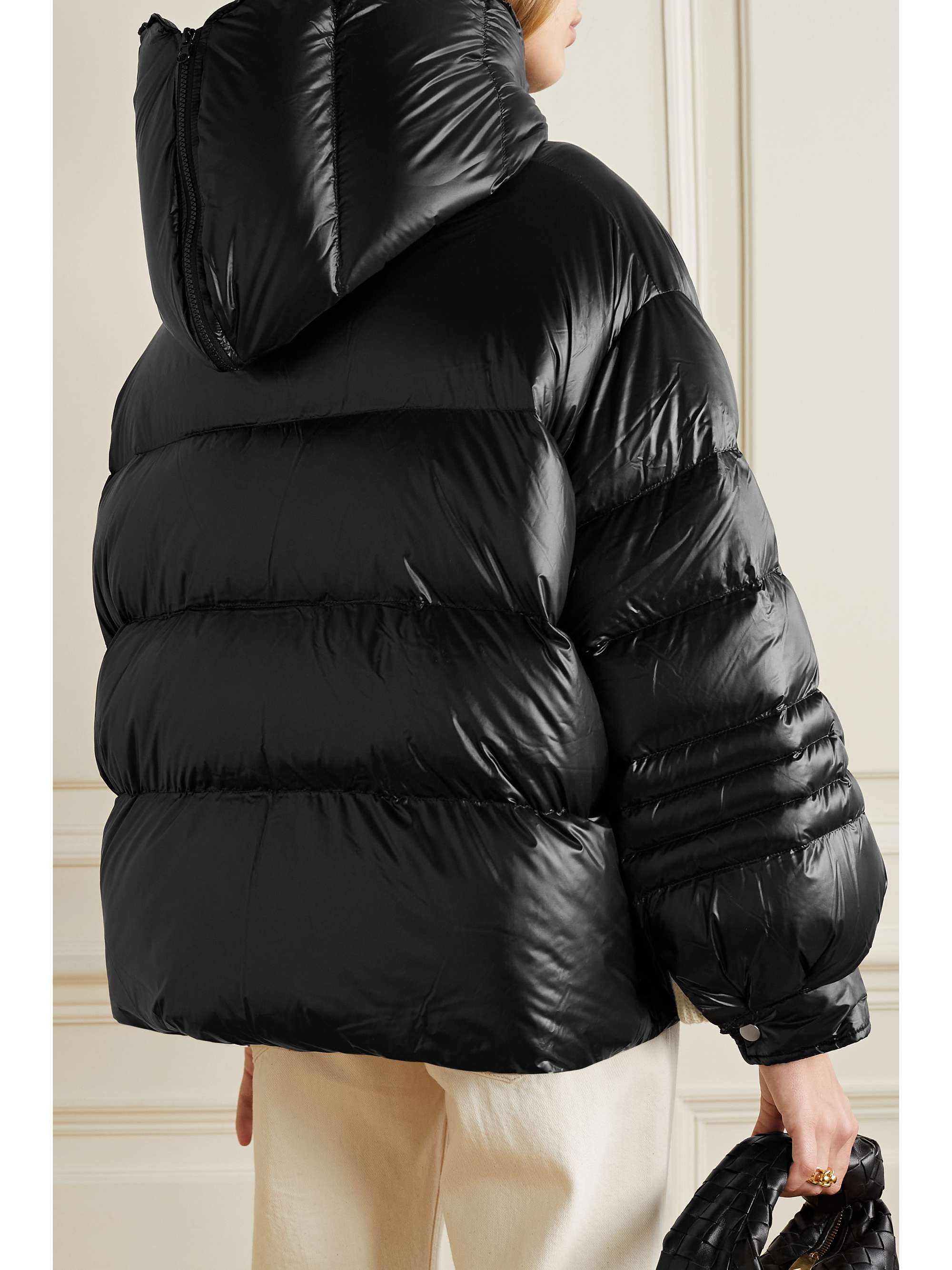 THE FRANKIE SHOP Val hooded quilted recycled shell down jacket