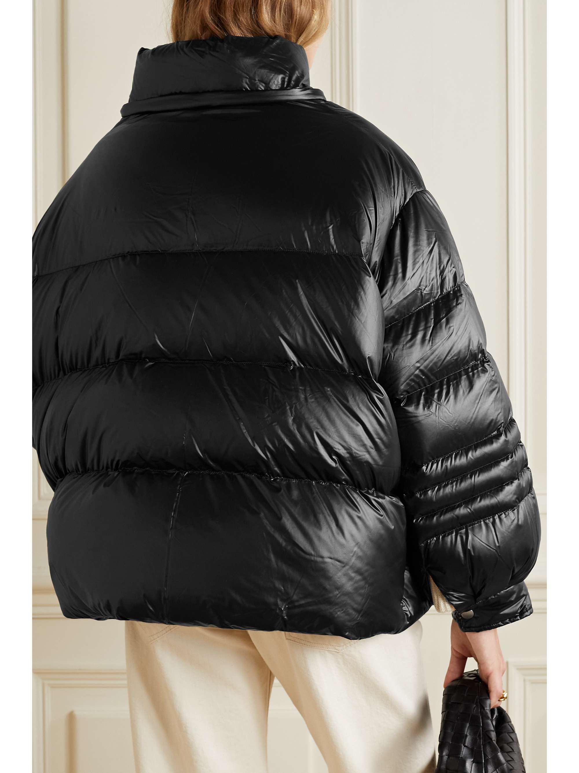 THE FRANKIE SHOP Val hooded quilted recycled shell down jacket