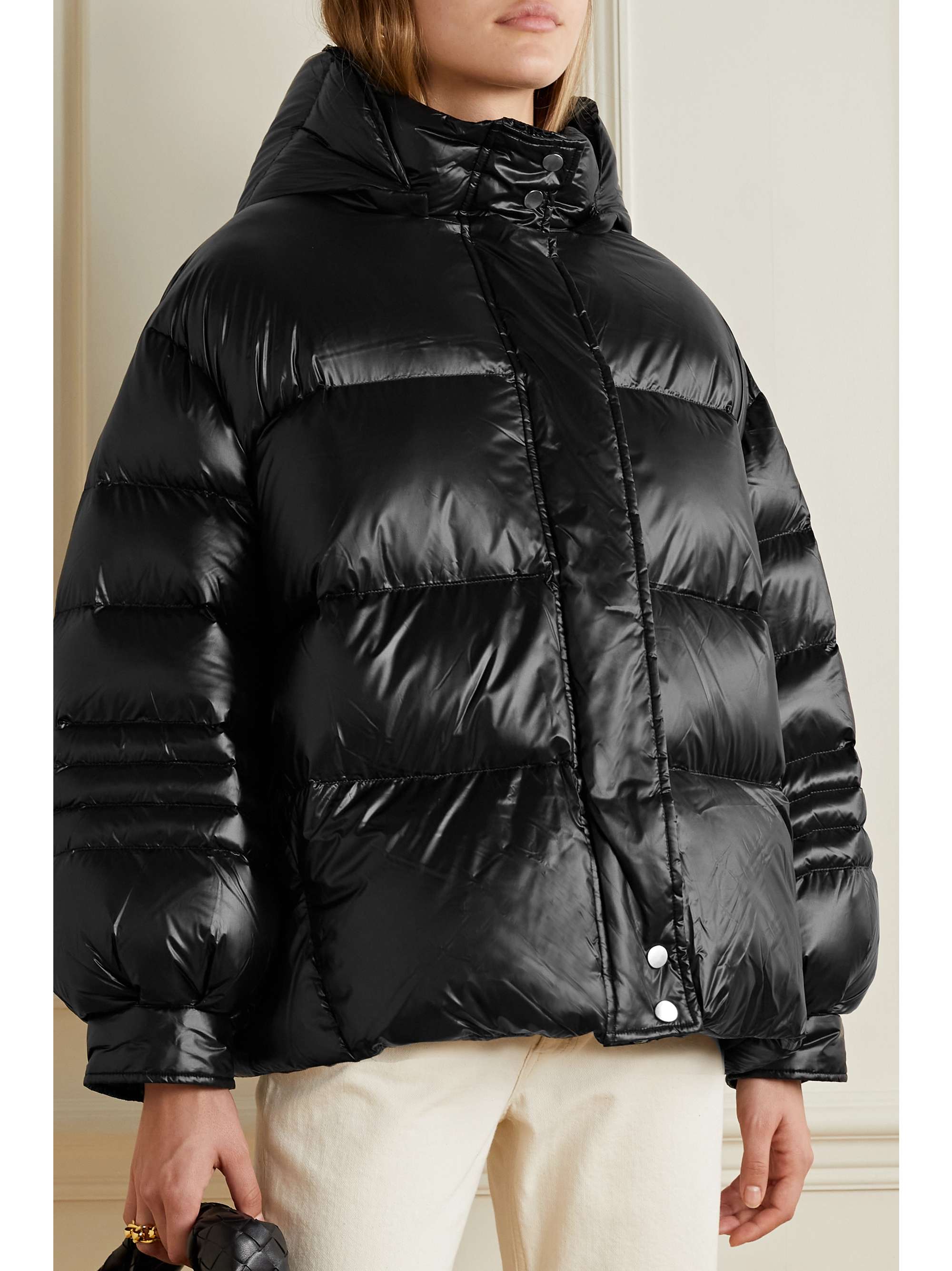 THE FRANKIE SHOP Val hooded quilted recycled shell down jacket
