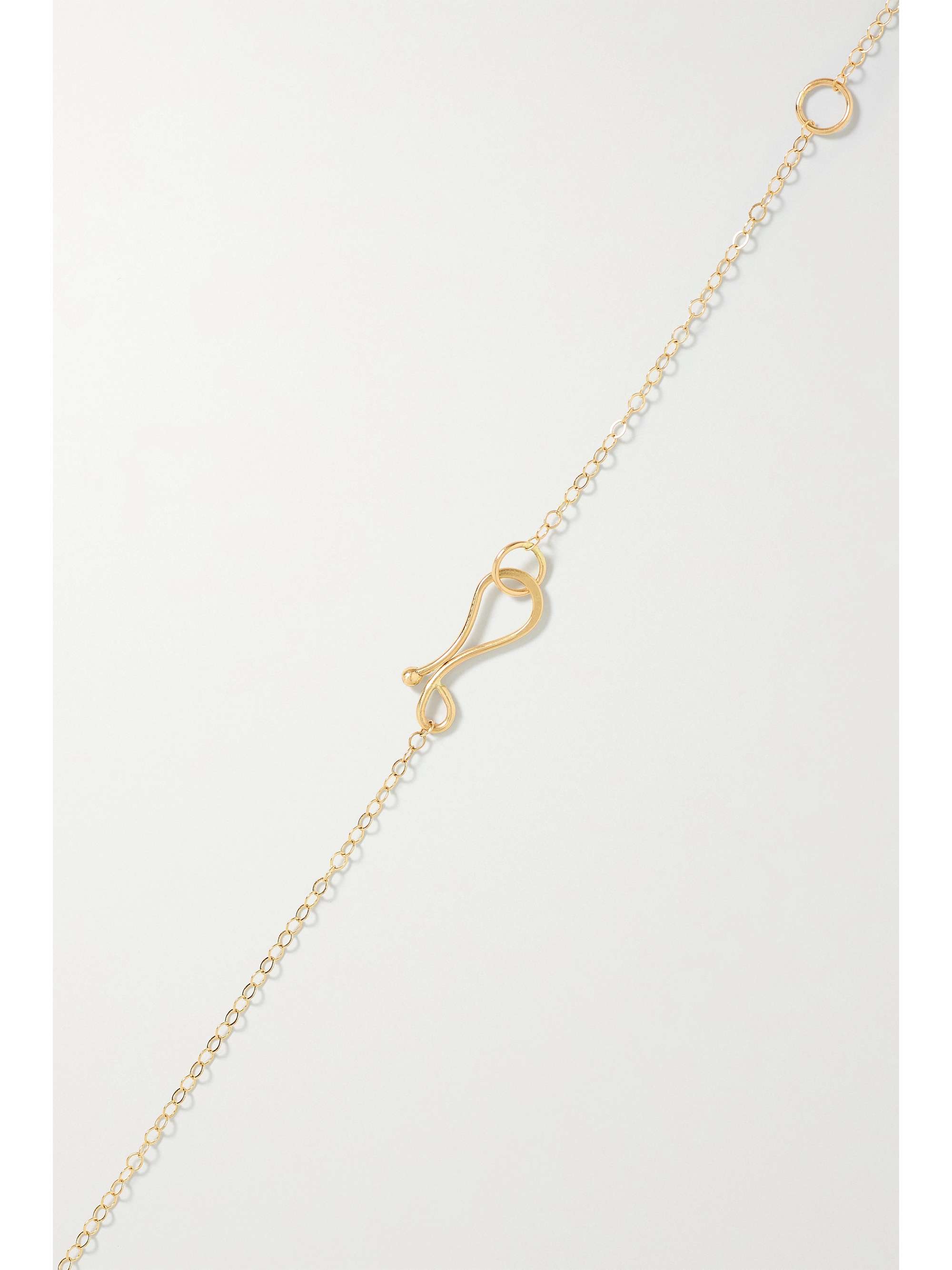 MELISSA JOY MANNING 14-karat recycled gold, peridot and chrysoprase necklace