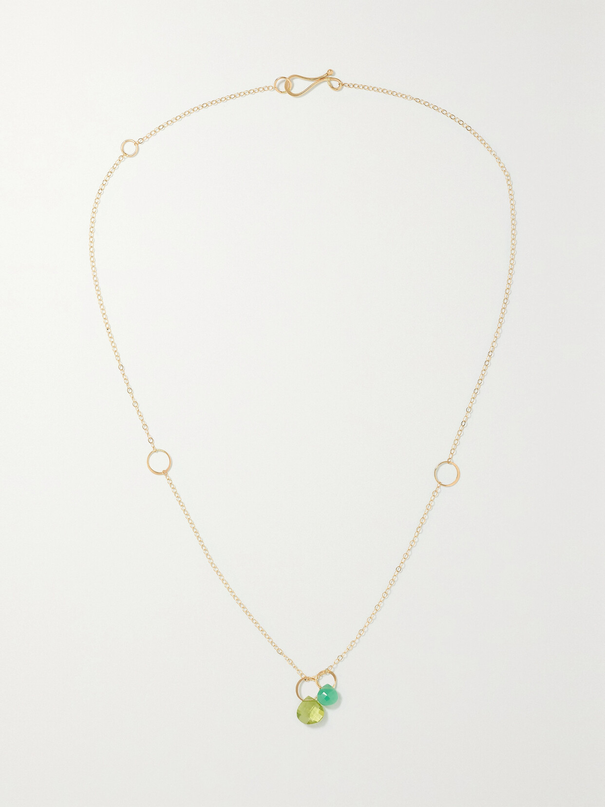 Melissa Joy Manning 14-karat Recycled Gold, Peridot And Chrysoprase Necklace