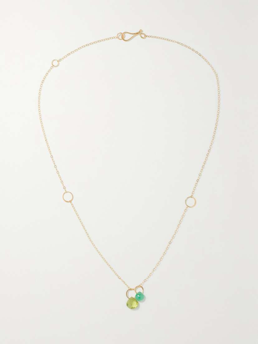 Melissa Joy Manning 14-karat Recycled Gold, Peridot And Chrysoprase Necklace