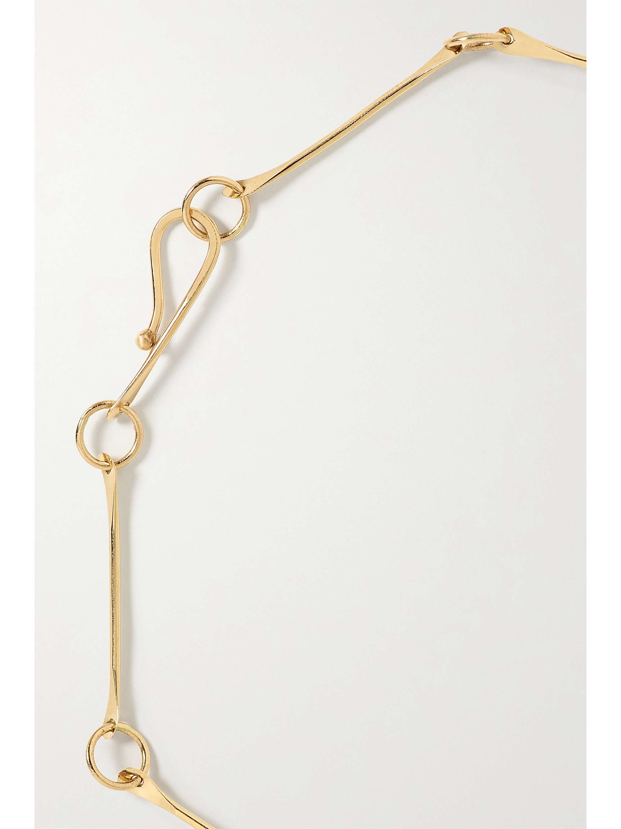 MELISSA JOY MANNING 14-karat recycled gold, Herkimer diamond and pearl bracelet