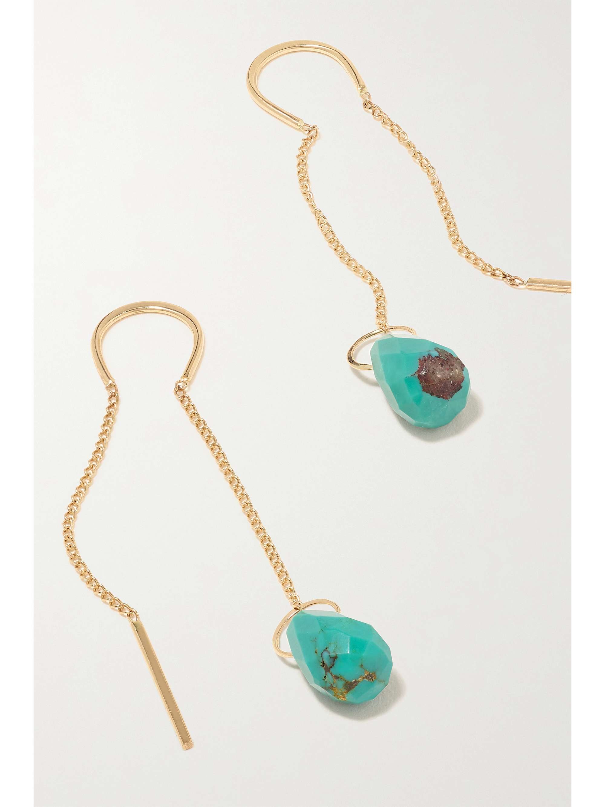 MELISSA JOY MANNING 14-karat recycled gold turquoise earrings