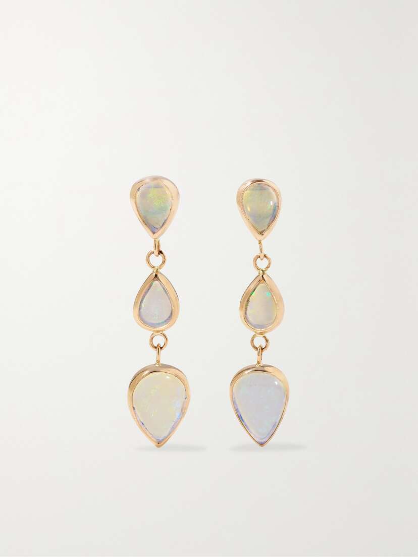 Melissa Joy Manning 14-karat Recycled Gold Opal Earrings
