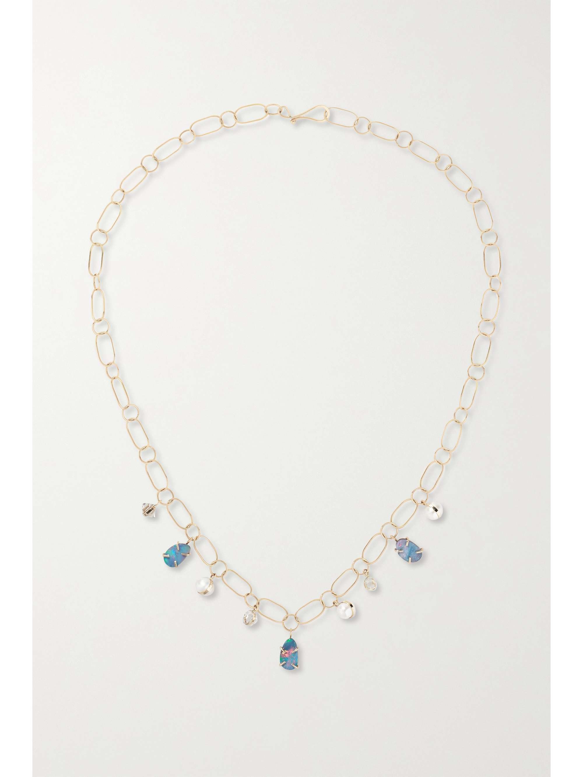 MELISSA JOY MANNING 14-karat recycled gold multi-stone necklace