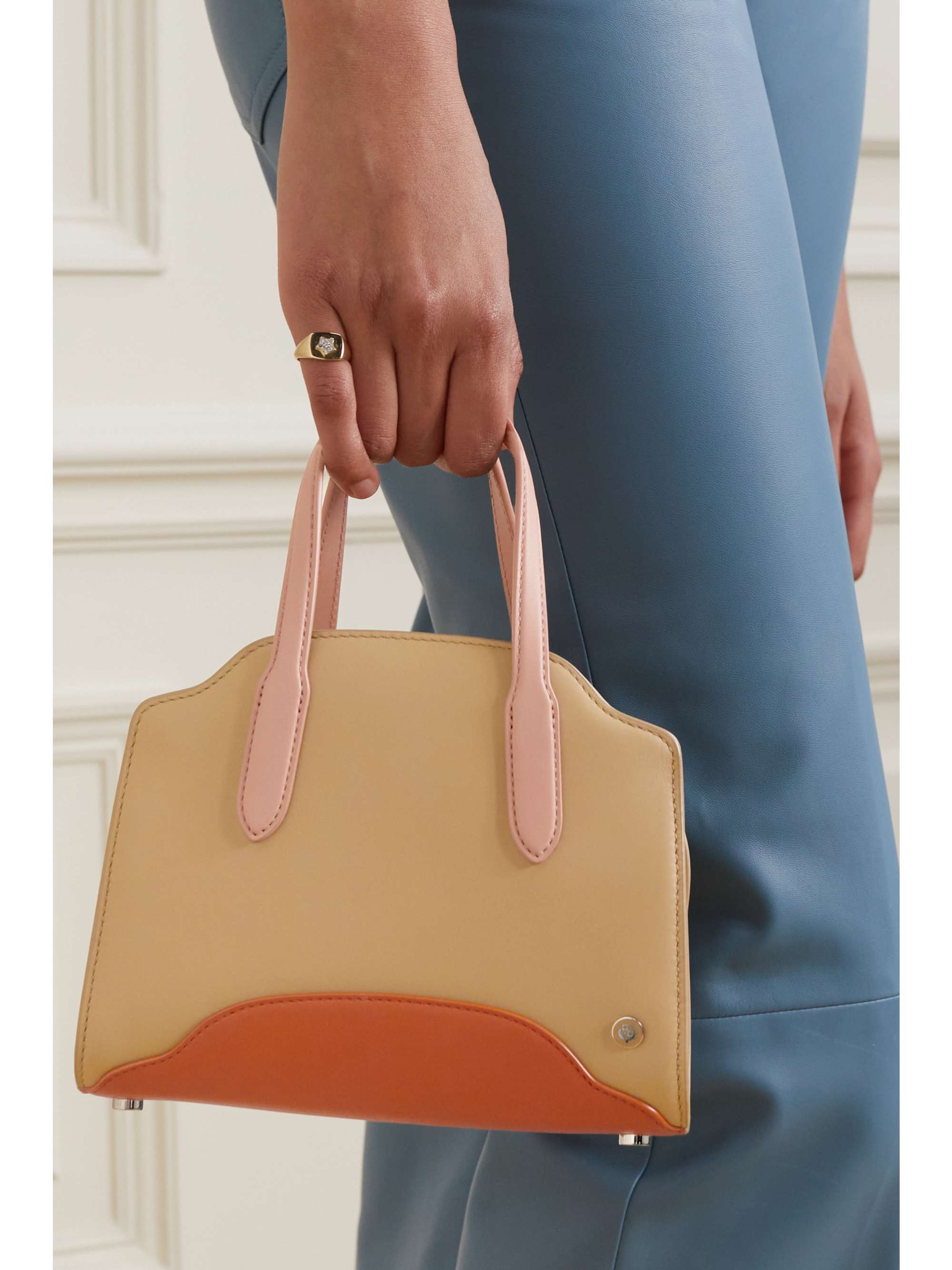 Orange Sesia micro leather tote | LORO PIANA | NET-A-PORTER