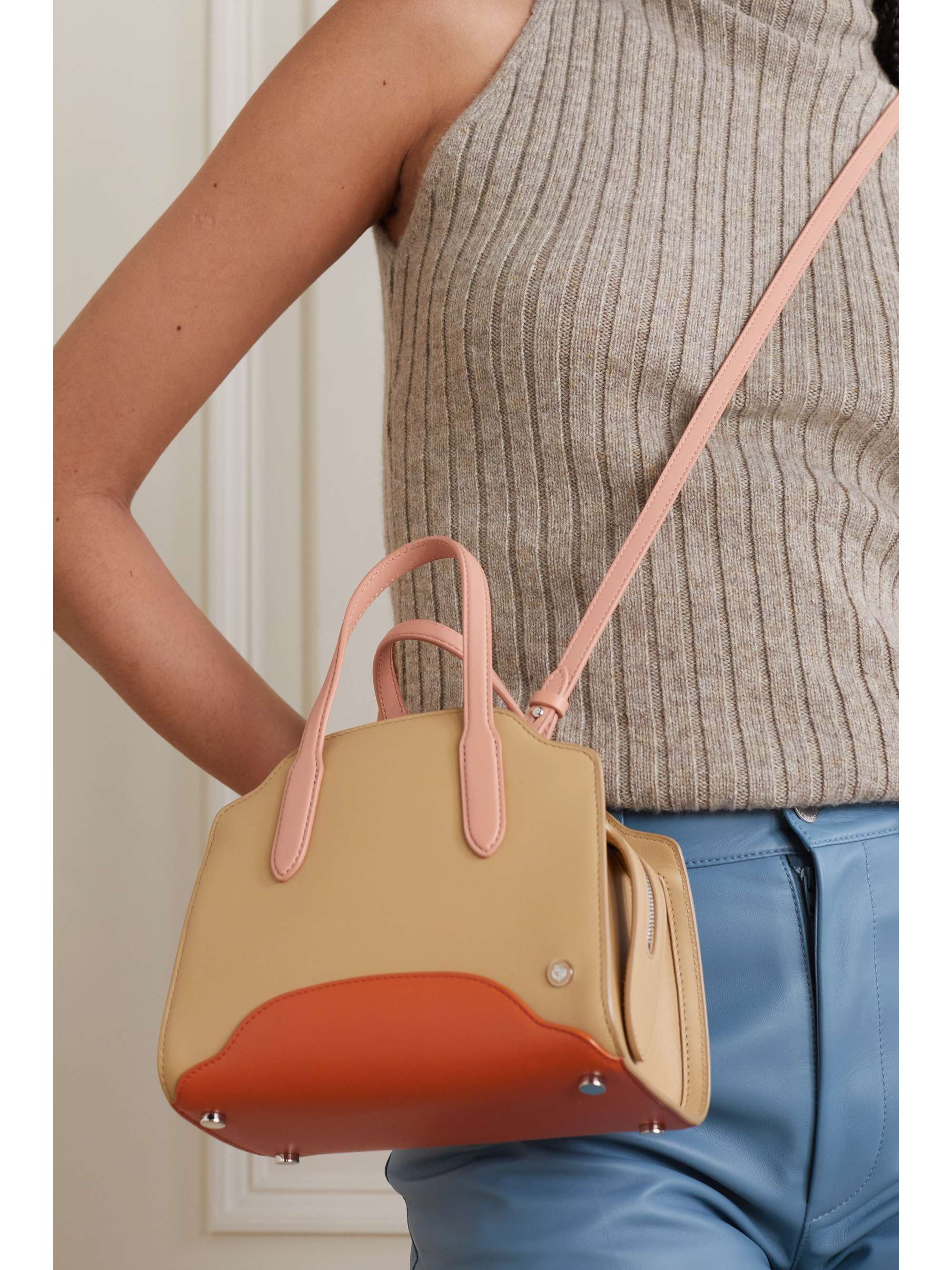 Orange Sesia micro leather tote | LORO PIANA | NET-A-PORTER