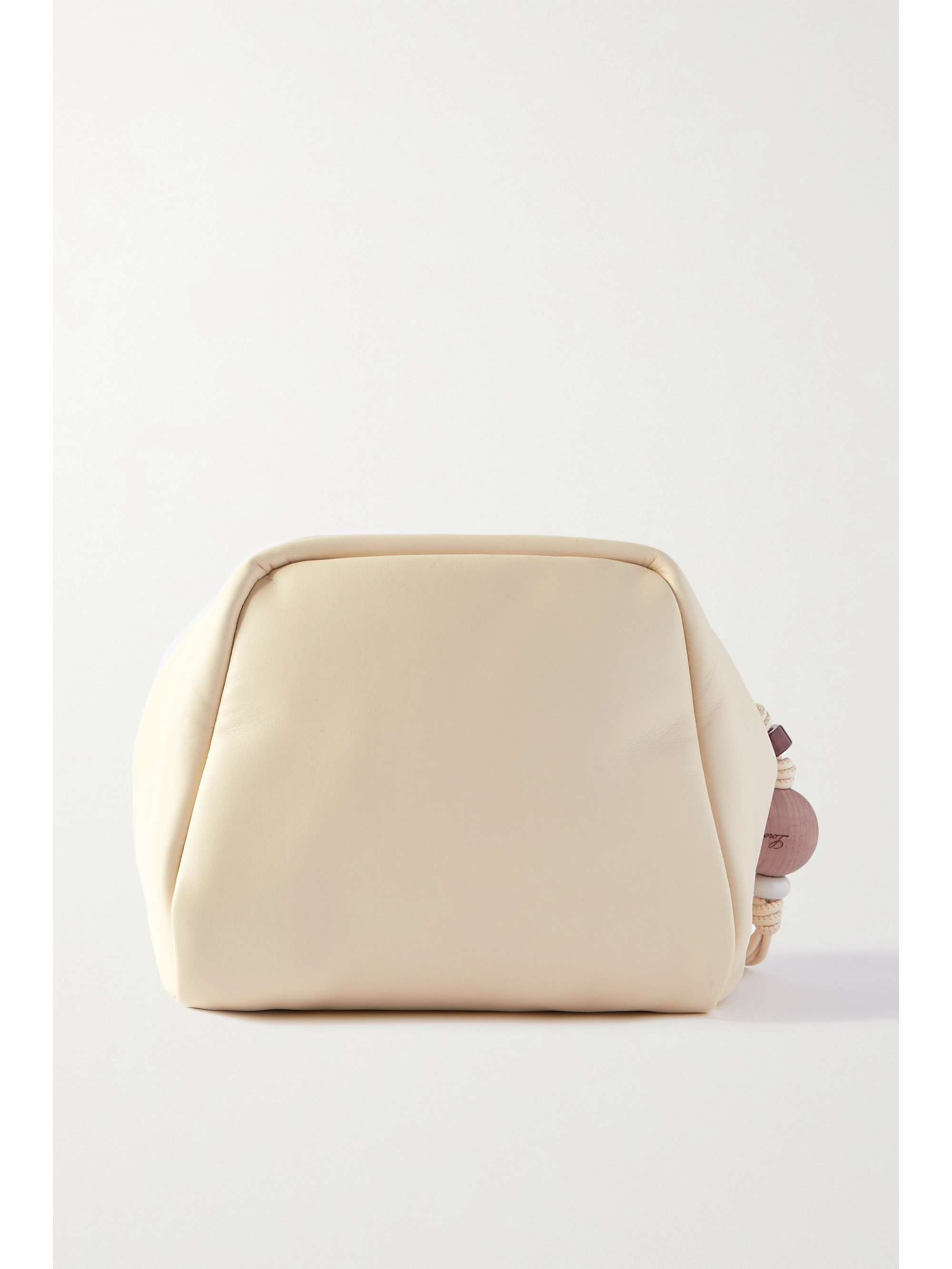 LORO PIANA Puffy small padded leather clutch