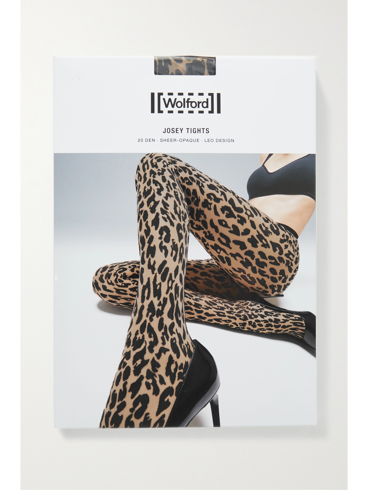 Shop Wolford Josey 20 Denier Leopard-print Tights In Animal Print