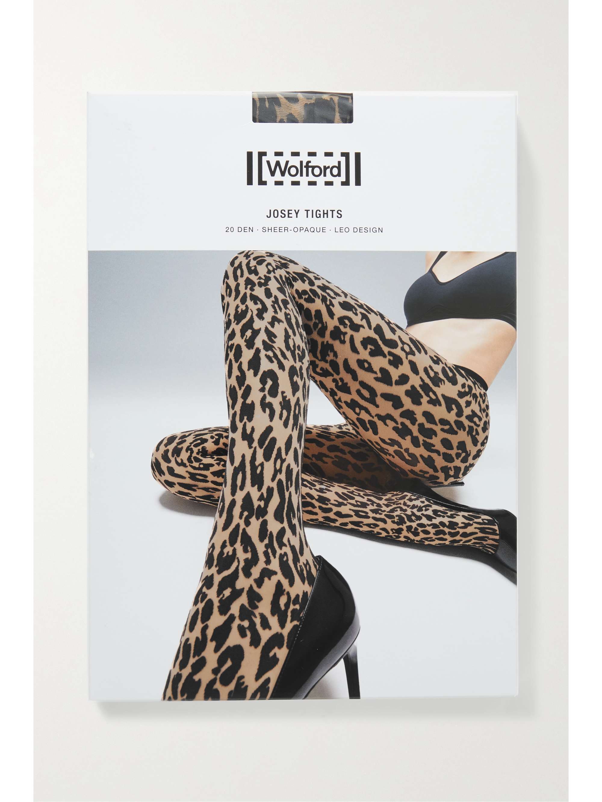 WOLFORD Josey 20 denier leopard-print tights