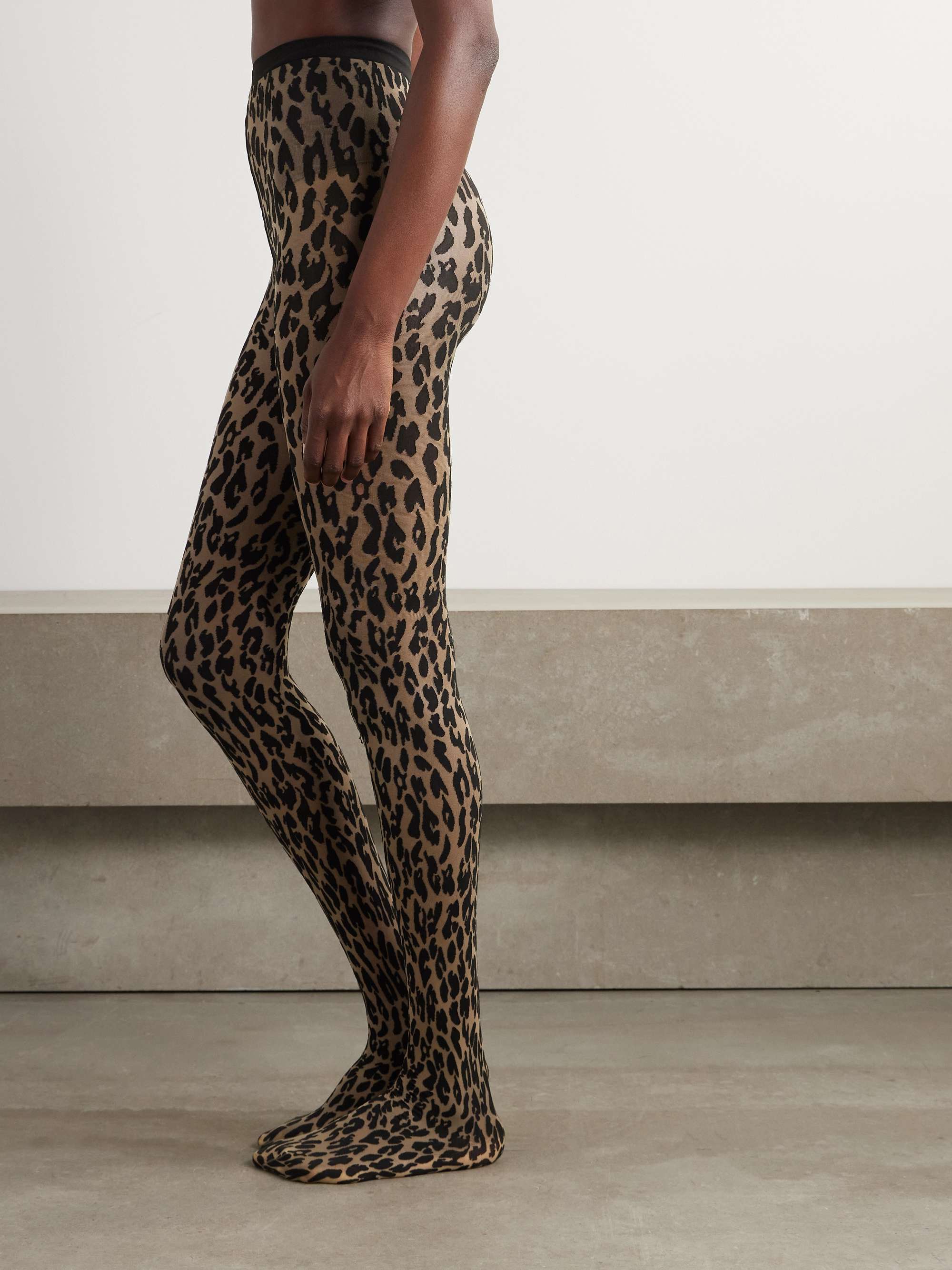 WOLFORD Josey 20 denier leopard-print tights