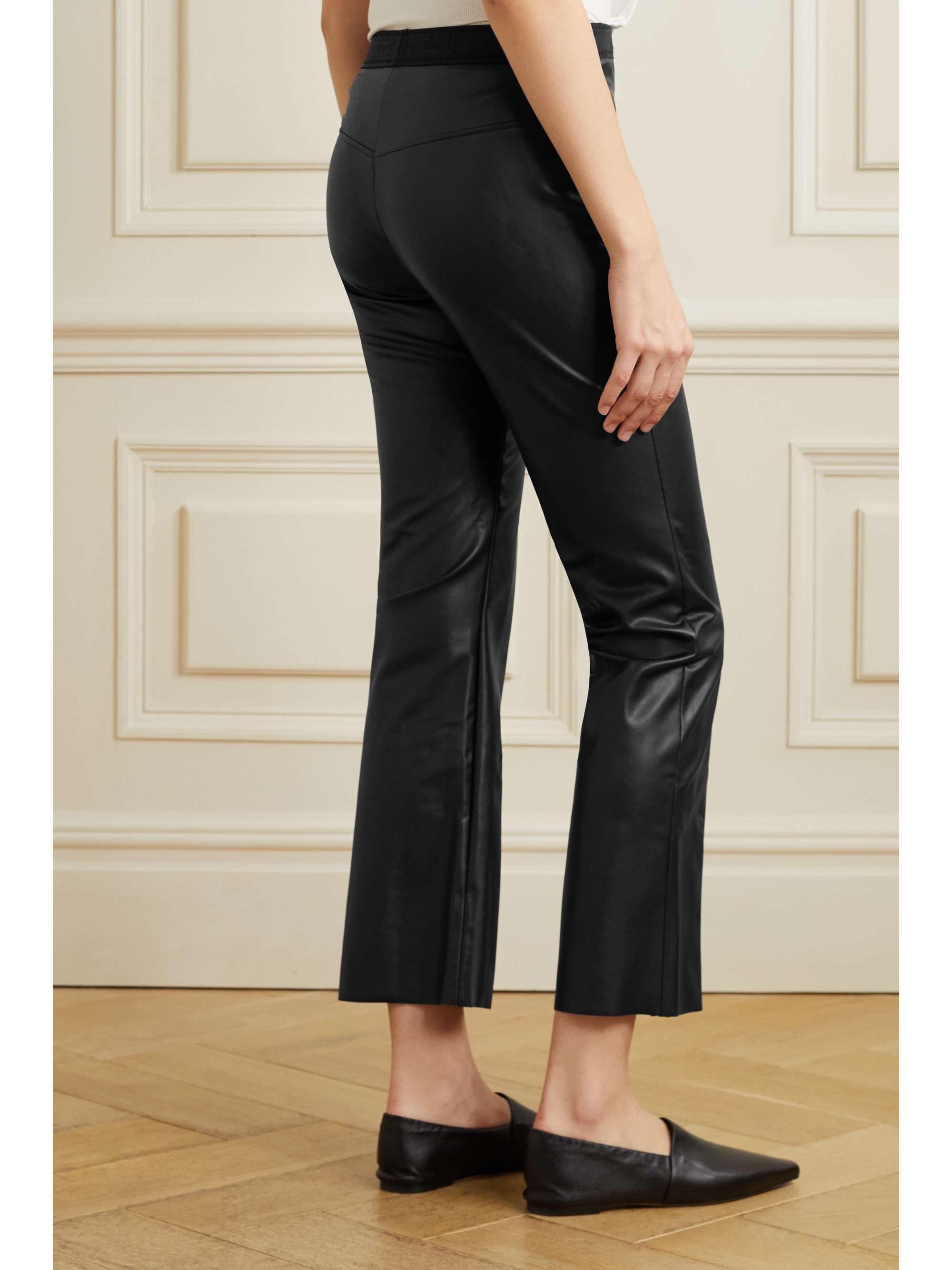 WOLFORD Jenna vegan leather flared pants