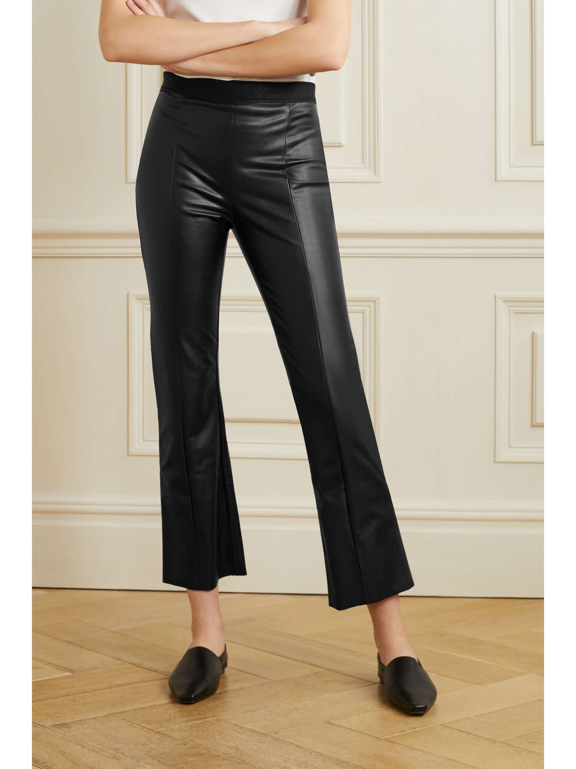 WOLFORD Jenna vegan leather flared pants